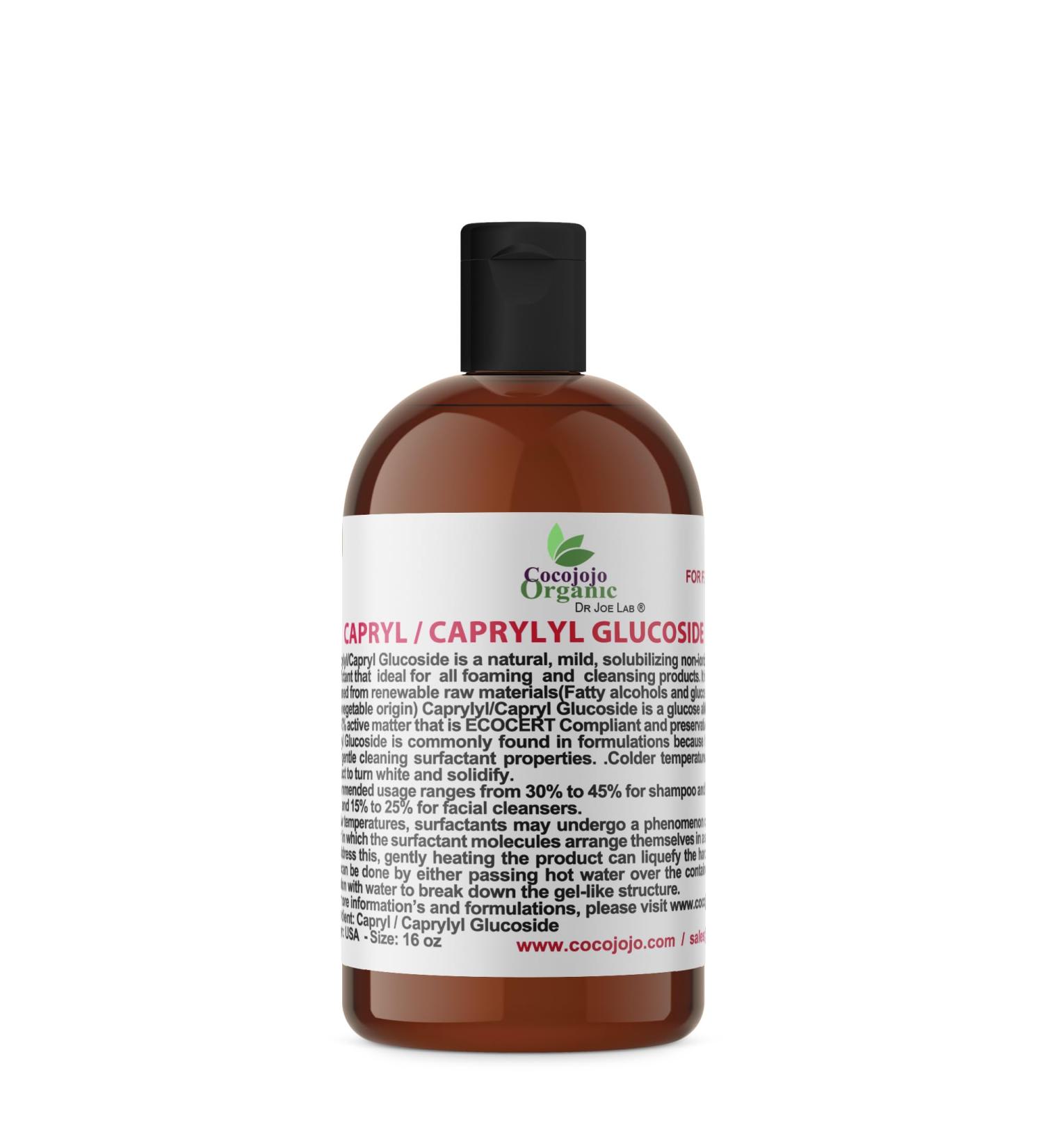 Dr Joe Lab Capryl Glucoside Liquid Surfactant - Caprylyl Natural Plant Derived - DIY Skin Care - Shower Gels Foaming Body Soap Shampoos Baby Products Face Cleansers - COCOJOJO (16 oz) 16 Ounce (Pack of 1) - Buy Online on GoSupps.com