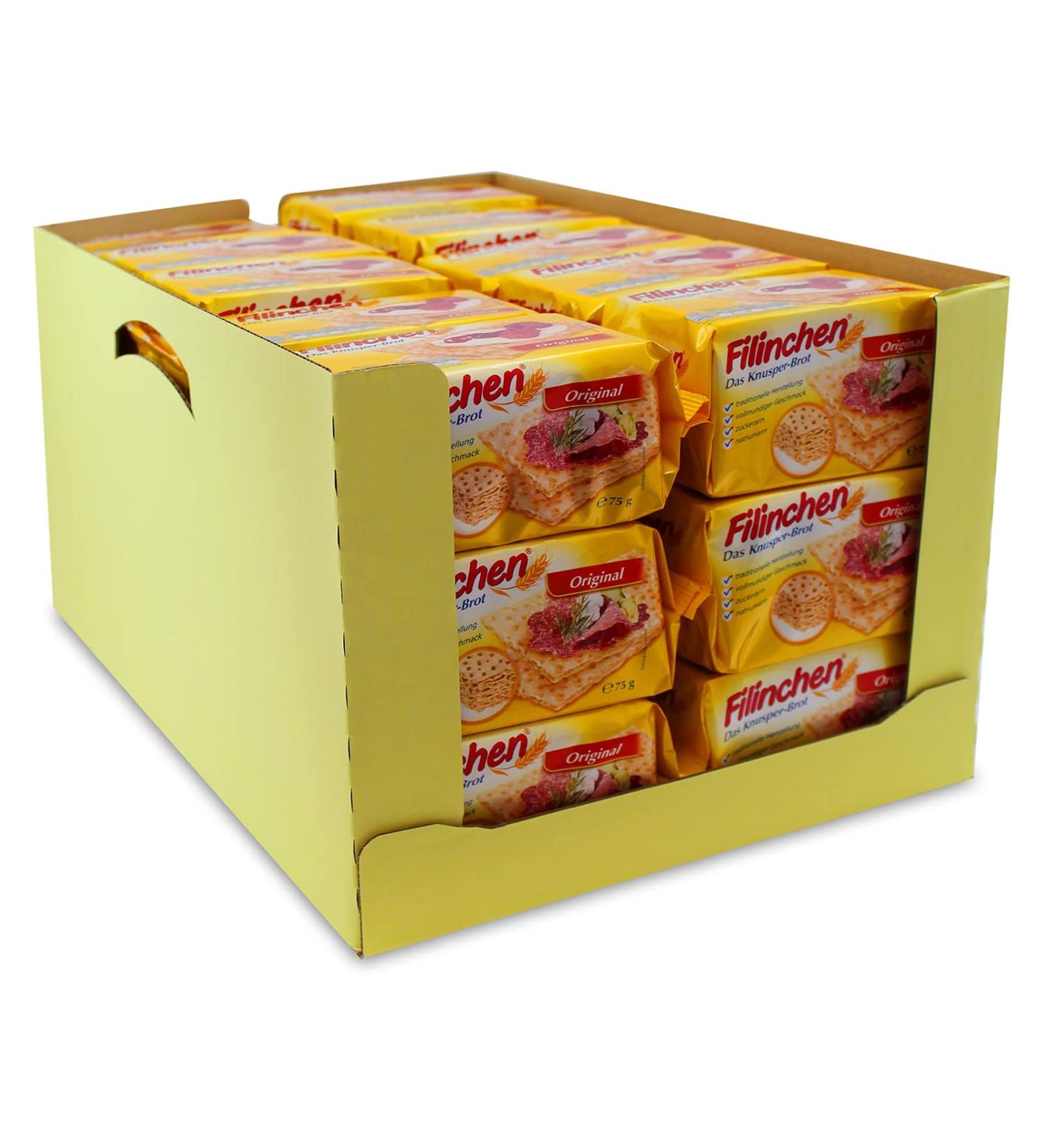 Buy 30s Sparpack Filinchen - Original Crispy Bread Low Sugar & Sodium Ideal Snack - 30 x 75g - Buy Online on GoSupps.com