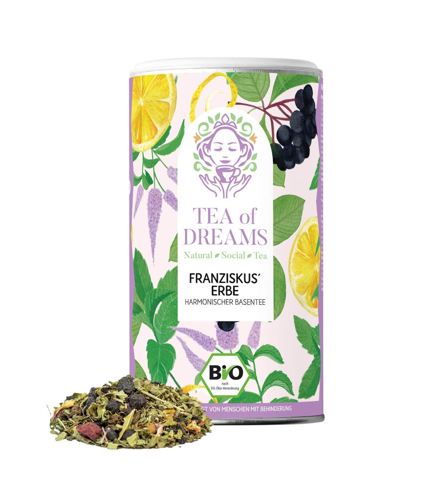  Tea of Dreams Basentee Bio | "Fran ois Patrimoine" | with selected berries and herbs | Loose tea | 70g - Buy Online on GoSupps.com