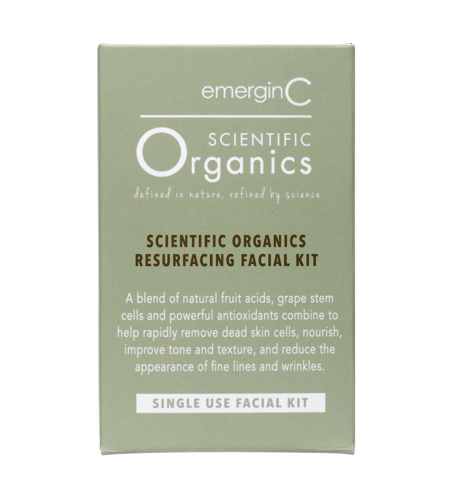 emerginC Scientific Organics Resurfacing Facial Kit - Single-Use Exfoliating Skincare Set for Removing Dead Skin Cells + Reducing Appearance of Wrinkles - DIY Facial Kit - Buy Online on GoSupps.com