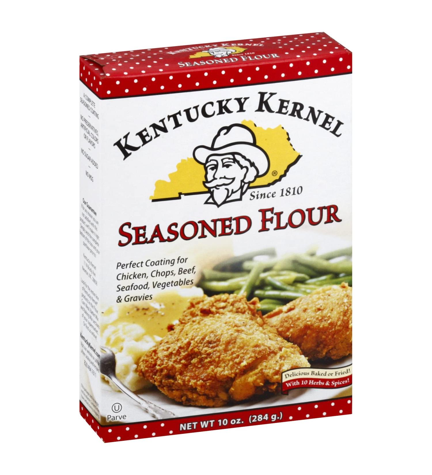 Kentucky Kernel Seasoned Flour 10oz - Savory Coating Mix for Crispy Chicken and More - Buy Online on GoSupps.com