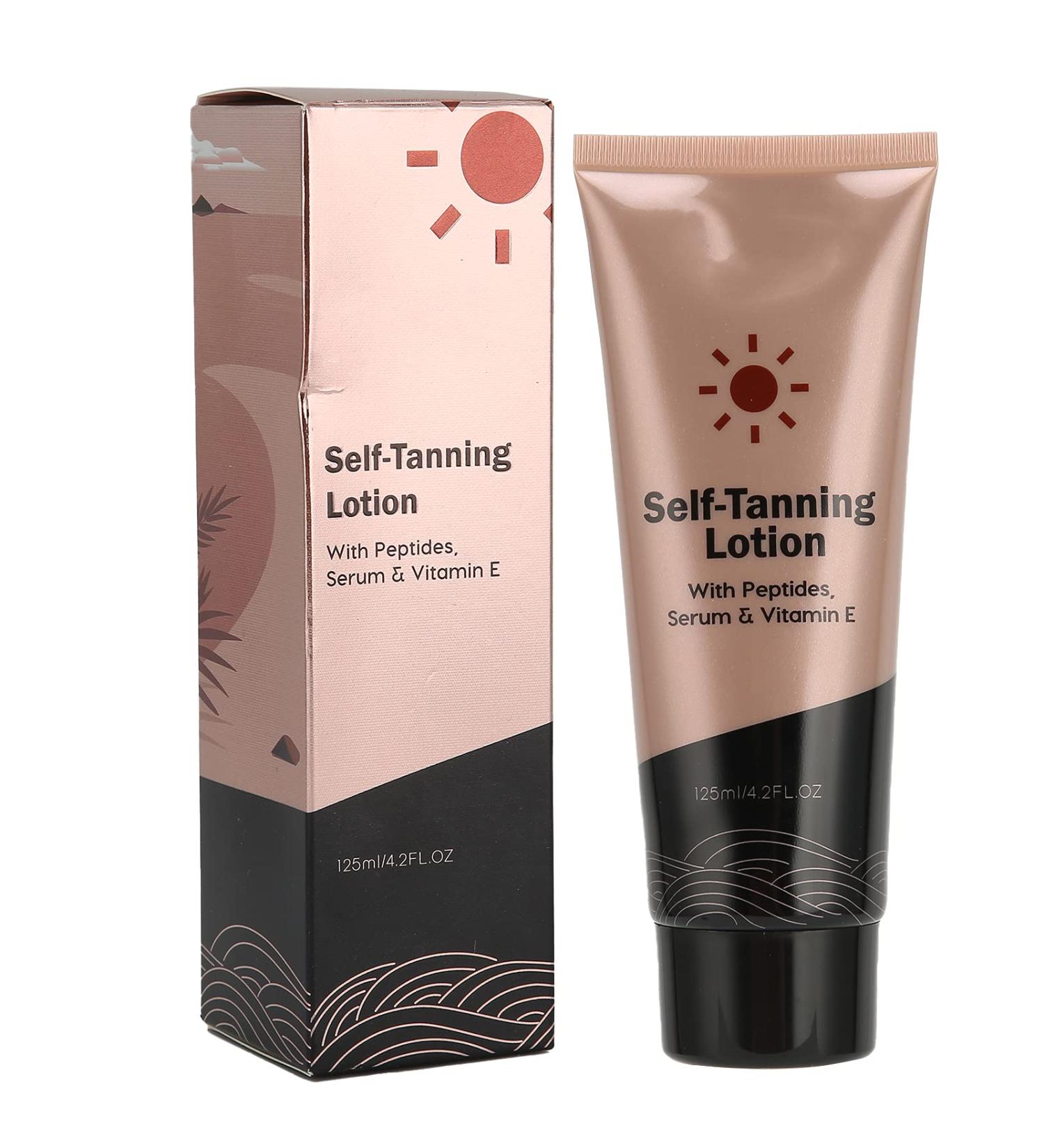 125ml Moisturizing Self Tanning Cream Fast Self Tan Buildable Glow Medium to Dark Sunless Tanner Tanning Lotion Self Face Tanner for Deep Skin Tone - Buy Online on GoSupps.com