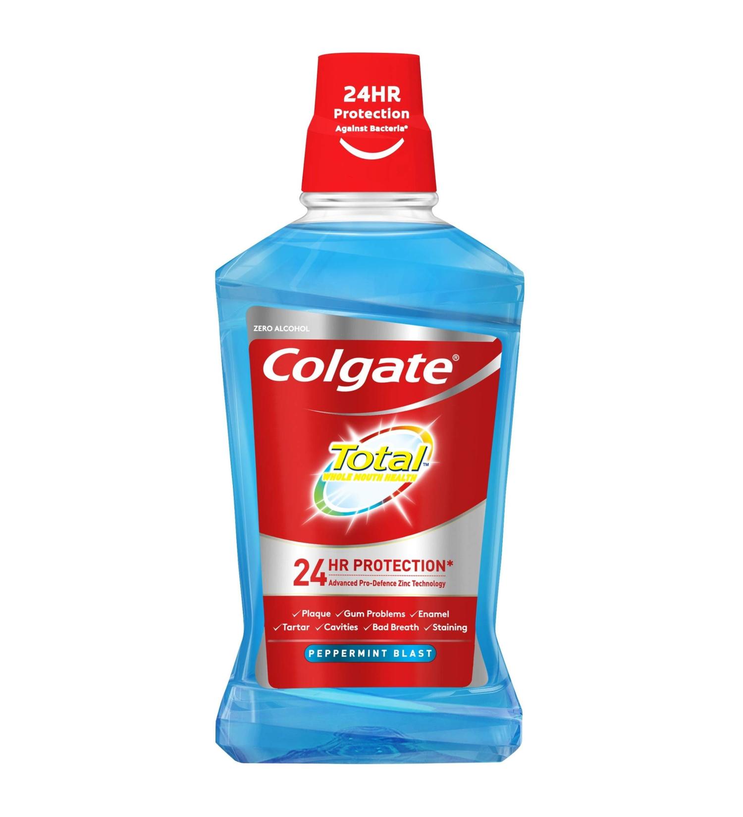 Colgate Total Peppermint Blast Mouthwash 500ml (Pack of 1) - 24hr Germ Protection - Buy Online on GoSupps.com