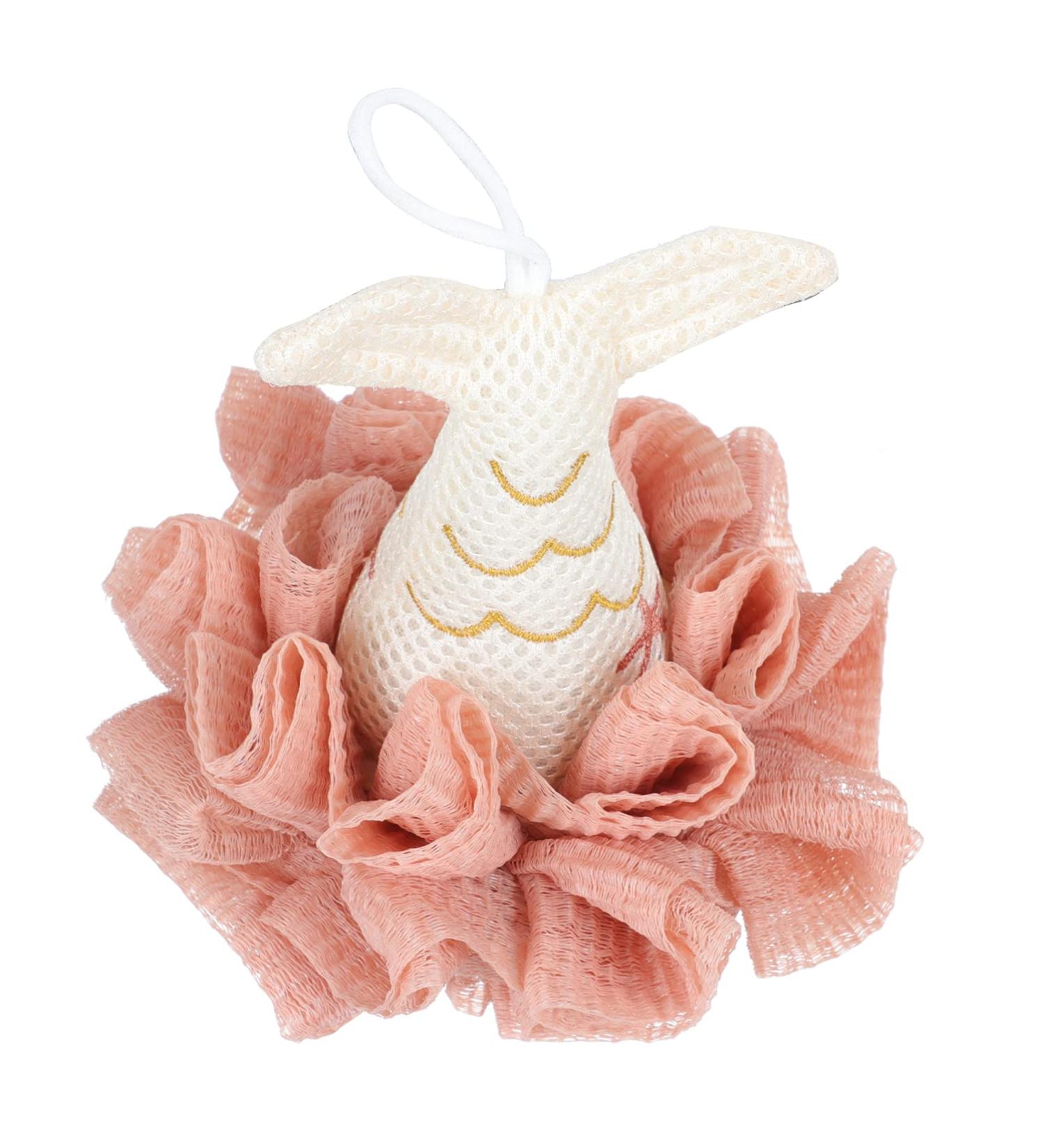 FOMIYES Bath Ball - Soft Pink Loofah Sponge for Shower & Bathing | Body Scrub Pouf | International Shipping Available - Buy Online on GoSupps.com