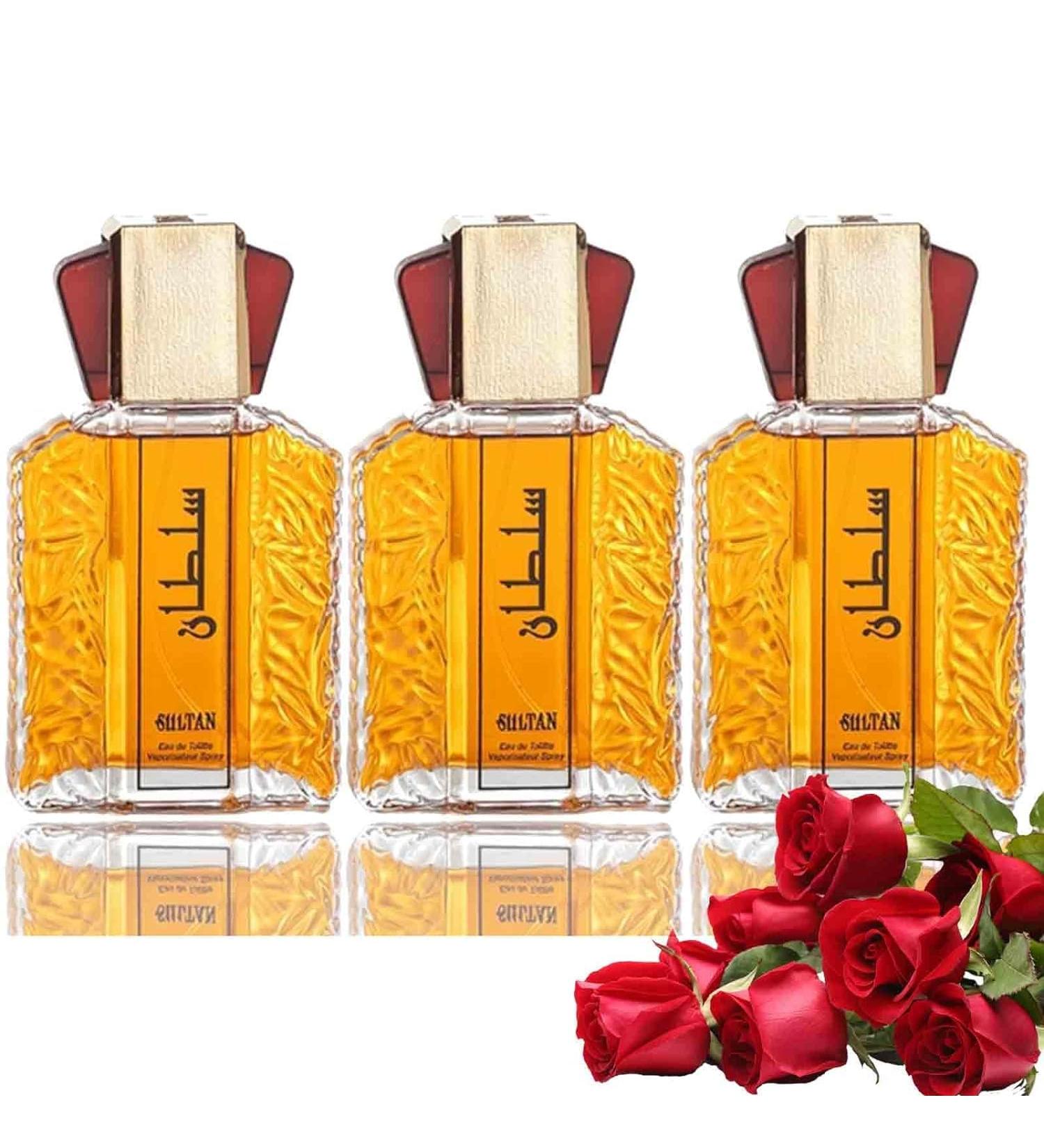 Dubai Men's Perfume - Elegant & Long Lasting Scent 100ml Arabian Cologne for Men Sultan Eau de Vapurisateur Spray Arabian Perfume Oil Sultan Gold Perfume Oil (3 Pack) - Buy Online on GoSupps.com