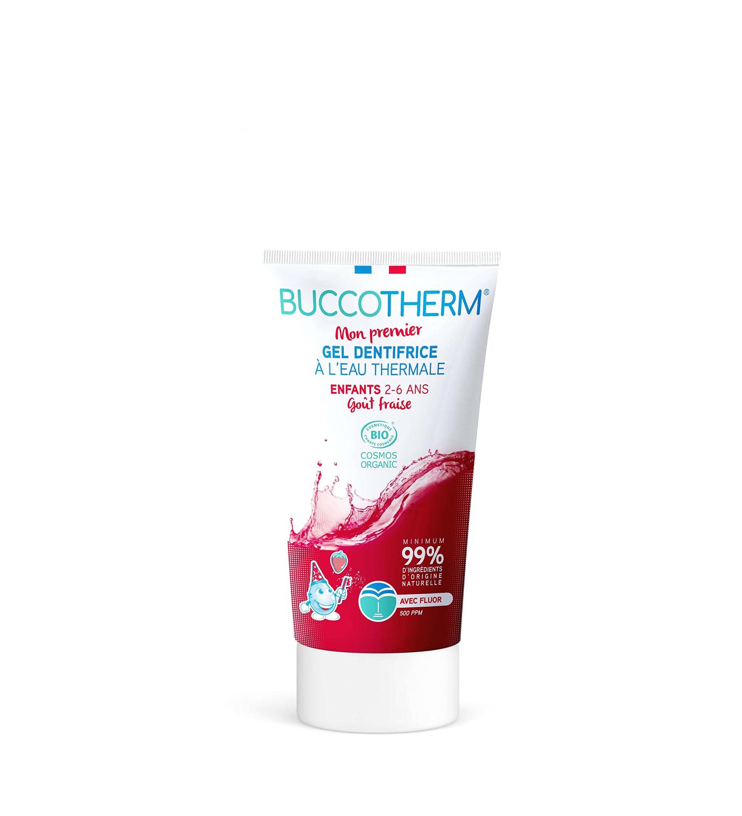 BUCCOTHERM Organic Child Protection Toothpaste Gel 2-6 years Strawberry Flavor 50ml