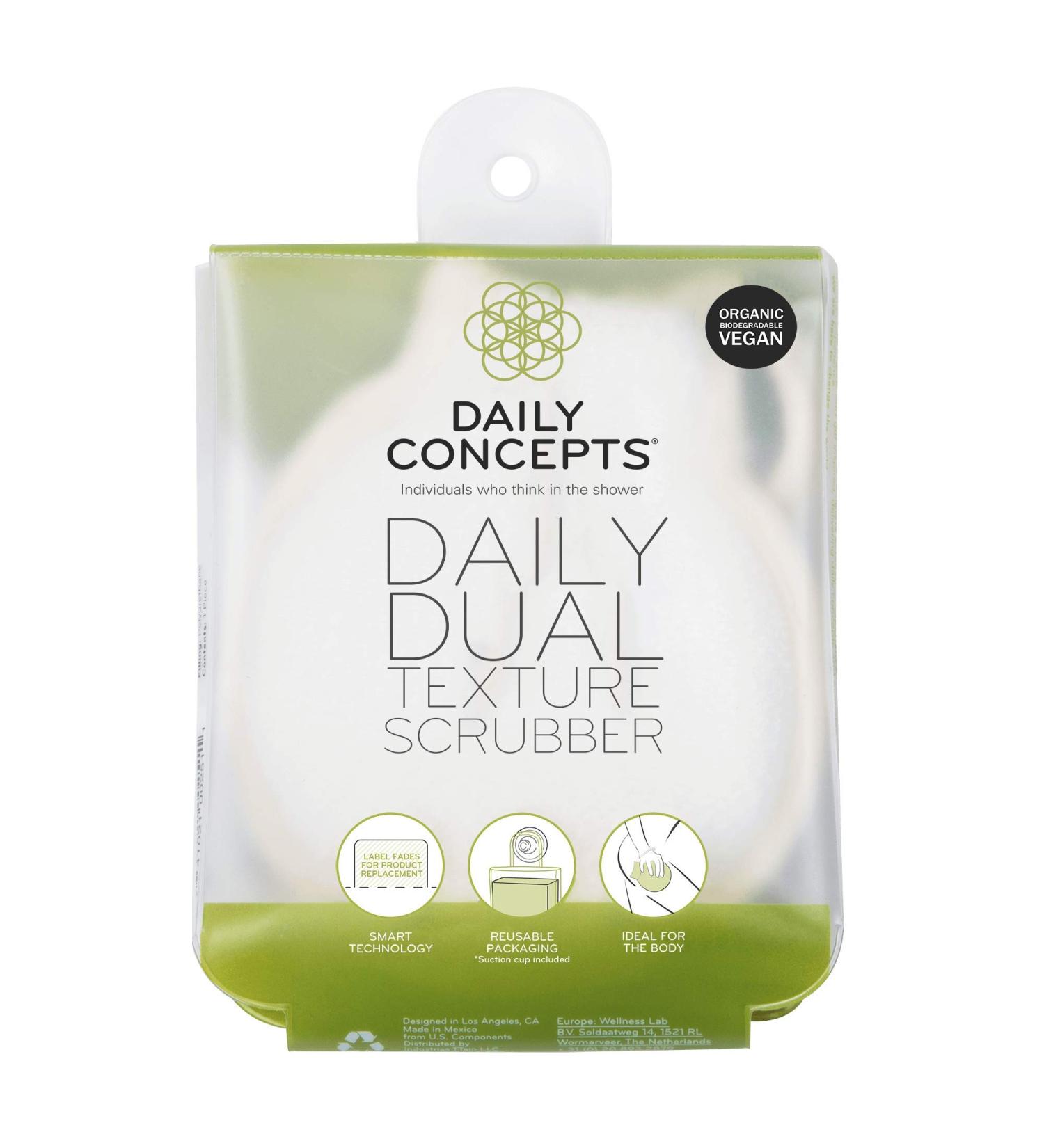 Daily Concepts Dual Texture Scrubber - Exfoliate & Cleanse Gently - Buy Online on GoSupps.com