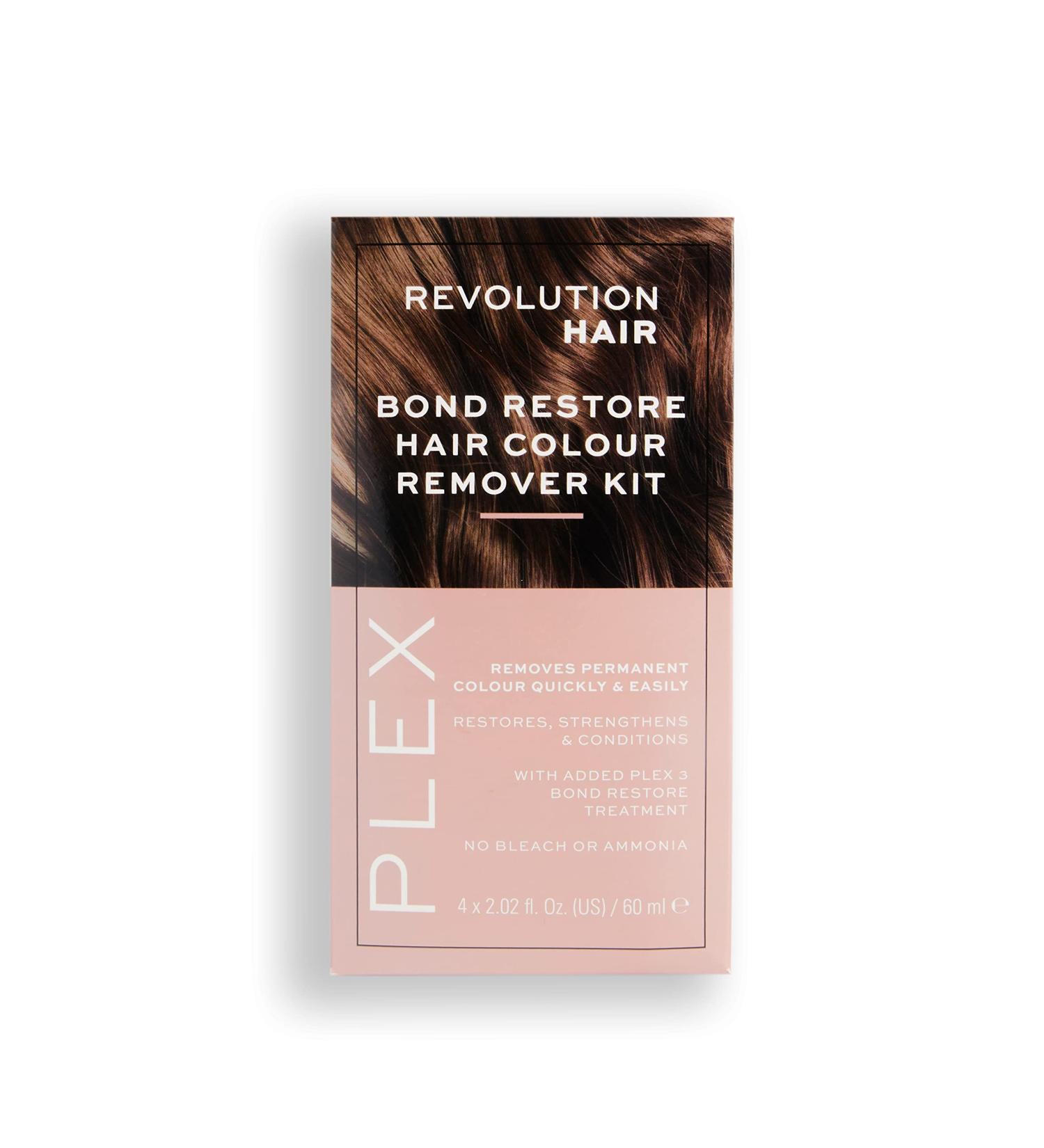 Revolution Haircare London Plex Hair Colour Remover Damage Free & High Strength Hair Dye Remover Easy to Follow 5 Step Process Package Contains 4 x 60 ml - Buy Online on GoSupps.com