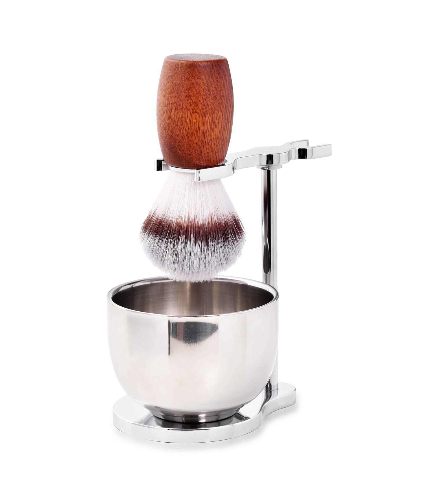 Men's Shaving Brush Set - 3 Piece Grooming Kit for Wet Shaving - Buy Online on GoSupps.com