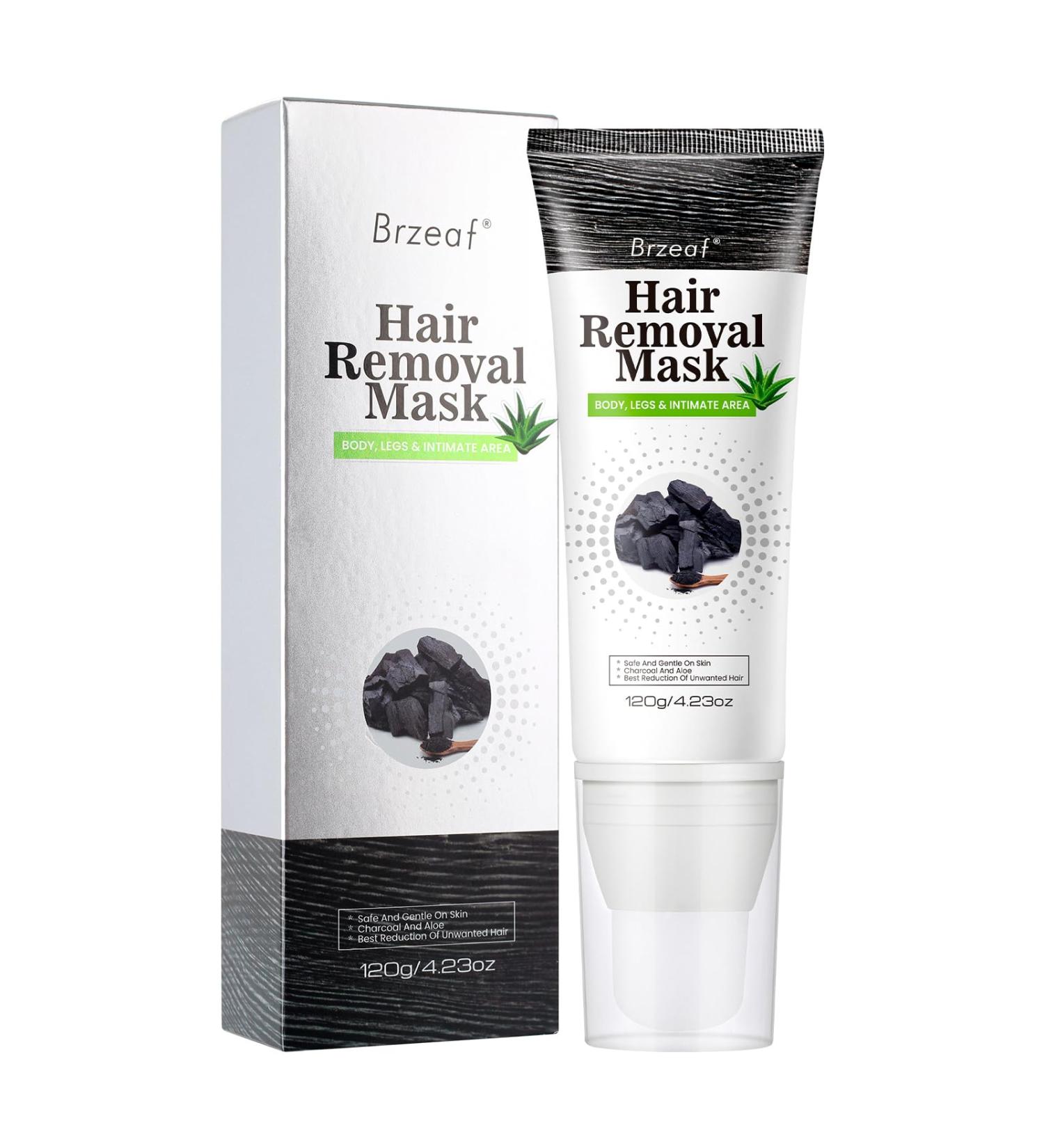 Brzeaf Hair Removal Cream & Charcoal Mask - Effective Painless Depilatory Solution for Legs Bikini Arms & Underarms for Women & Men - Buy Online on GoSupps.com