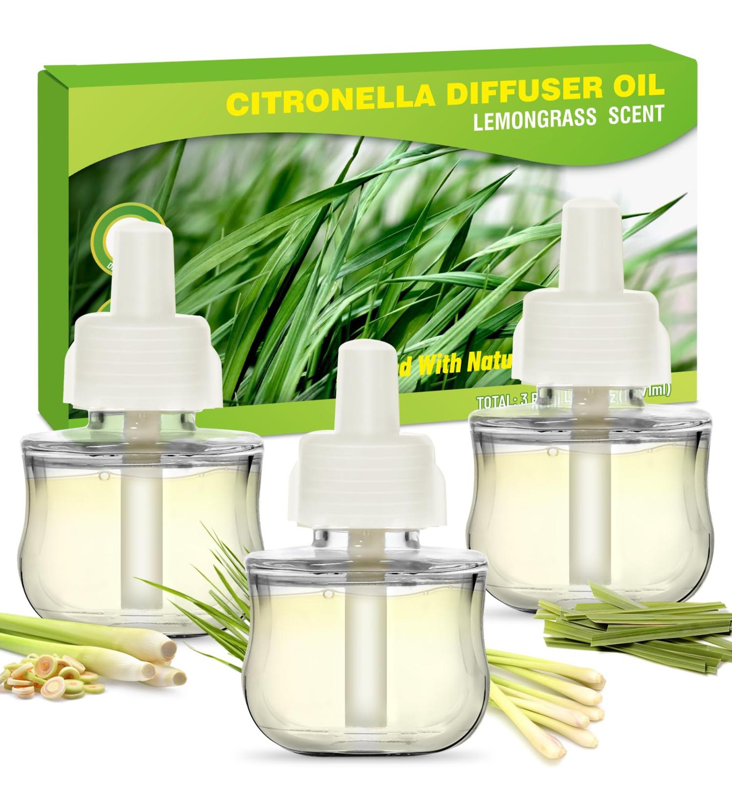 SCENTORINI Citronella Plugin Refills - Compatible with Air Wick Scented Oil Warmers | Essential Oil Air Fresheners for Home & Bathroom | 3 Refills - Buy Online on GoSupps.com