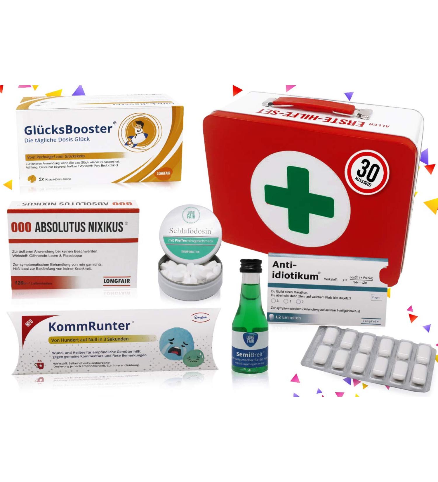 Funny 30th Birthday First Aid Kit Gift Box | 8-Piece Fun Gift for Milestone Celebrations - Buy Online on GoSupps.com