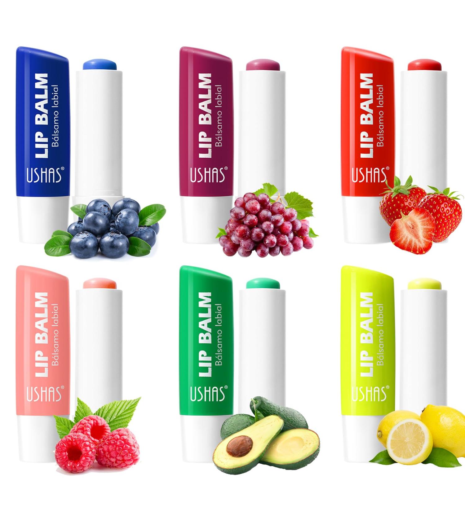 Hinourisha 6pk Fruit Shine Lip Balm Set Moisturizing Lip Balm Hydrating Lip Gloss Long-Lasting Lip Tint Hydrating Lipstick Base Repair Dry Cracks 24h Moisture and a Pink Shine #023 - Buy Online on GoSupps.com