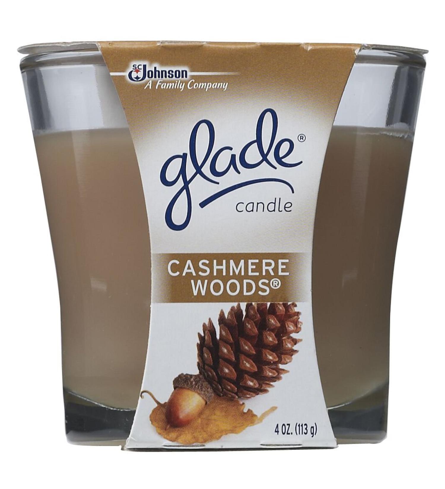 Glade Candle Cashmere Woods 4 Ounce