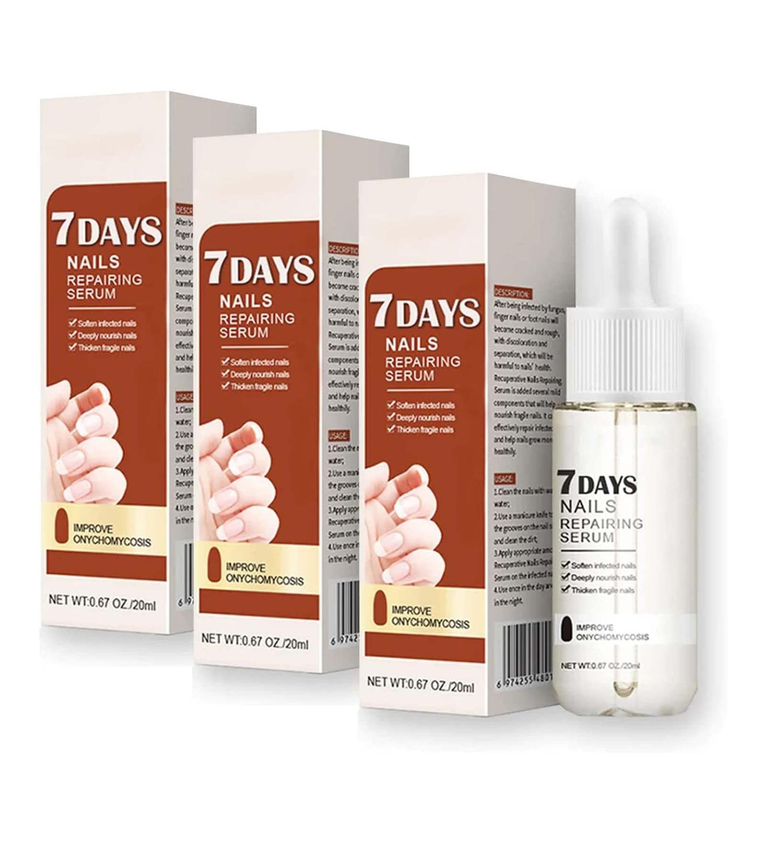 GFOUK 7 Days Nail Growth And Strengthening Serum Nail Growth And Strength Serum Nail Serum Repair Essence Nail Cuticle Oil Strengthener Stronger Nails In 1 Week Nail Strengthening Treatment (3PC) - Buy Online on GoSupps.com