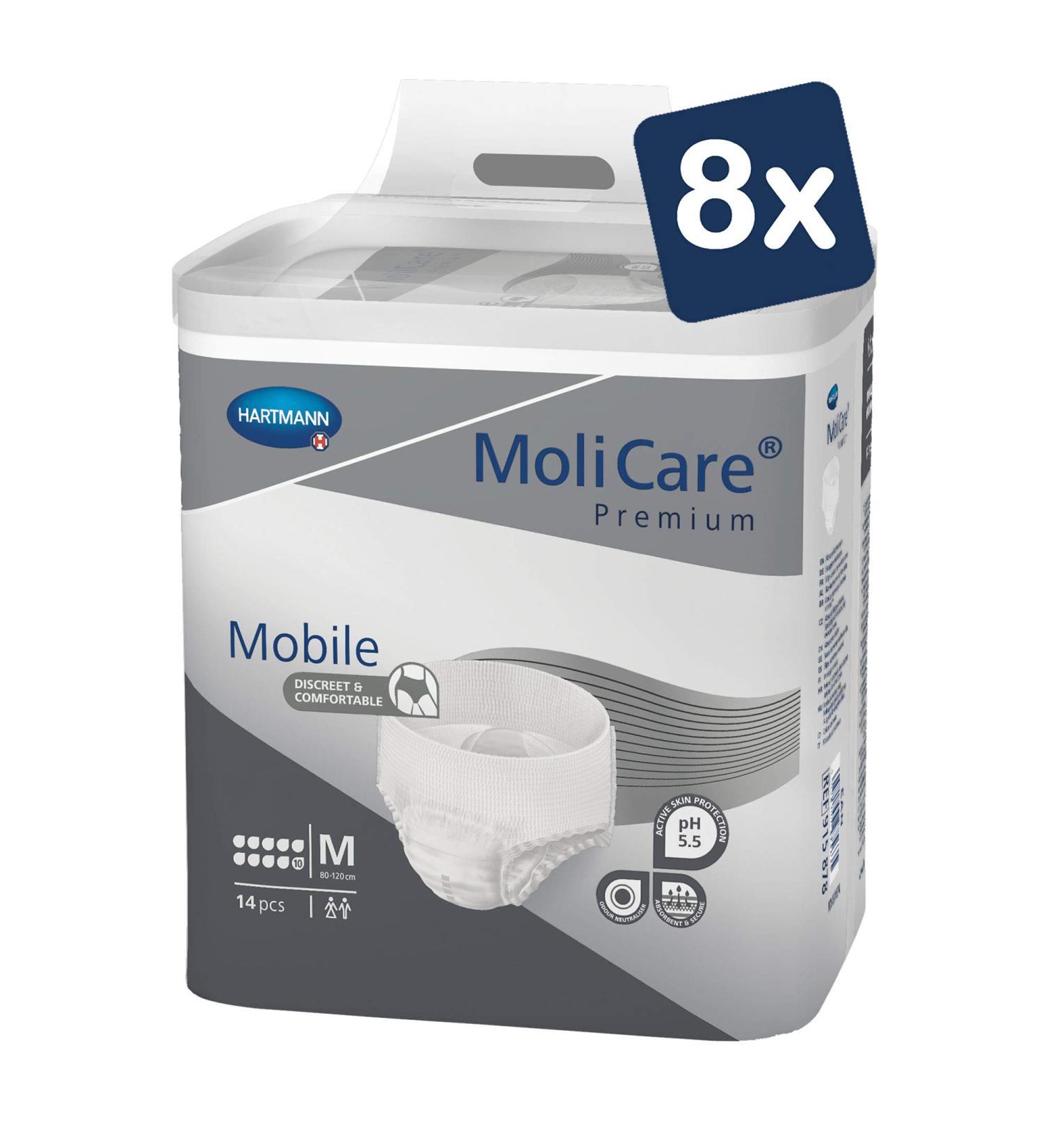 Molicare Premium Mobile Disposable Incontinence Pants for Men & Women - Size M (80-120 cm) - 112 Pieces - Discreet & Comfortable Protection - Buy Online on GoSupps.com