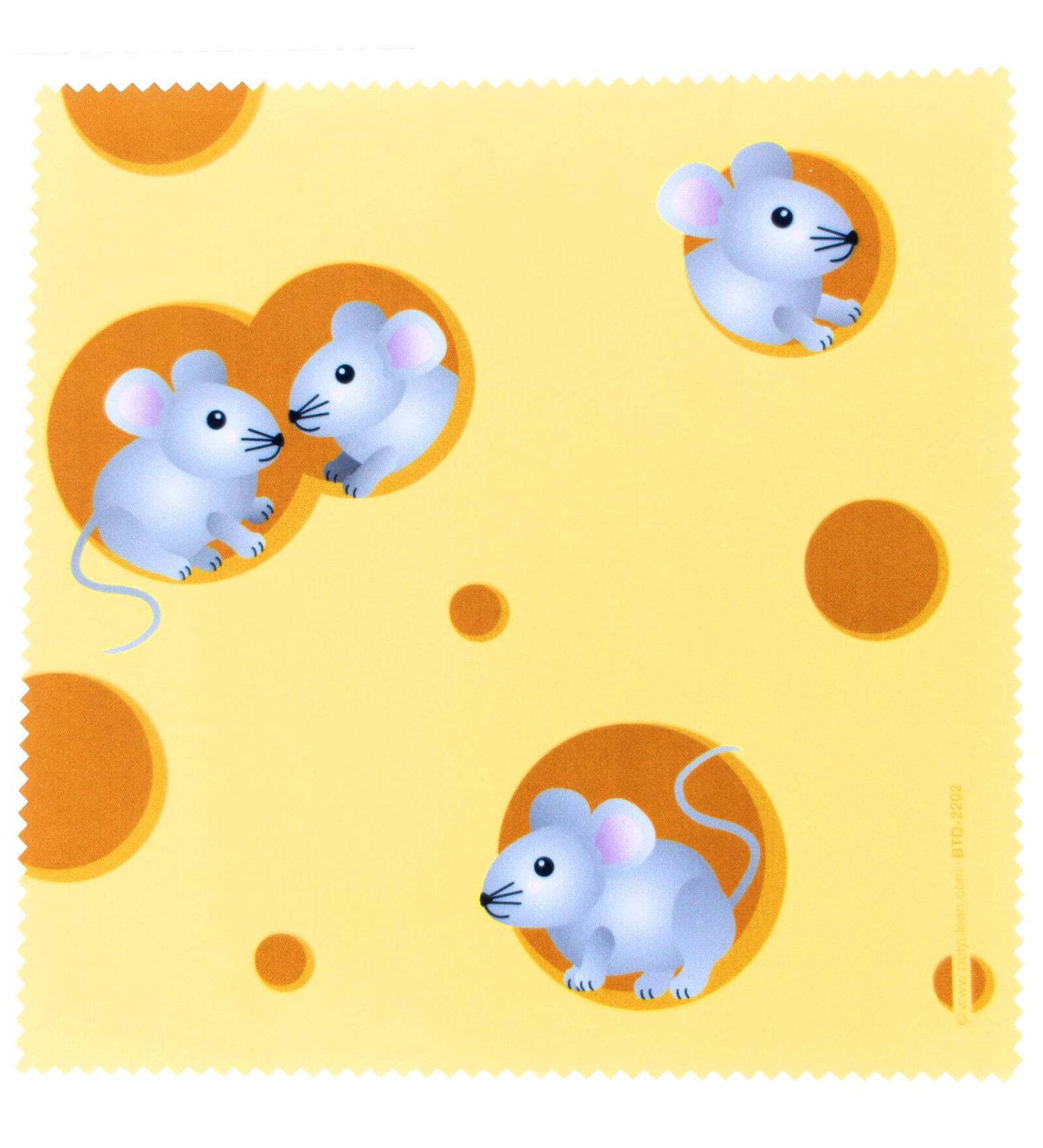 Polyclean microfibre cloth with motif "Little Jungle Cheese" | Glasses cleaning cloth