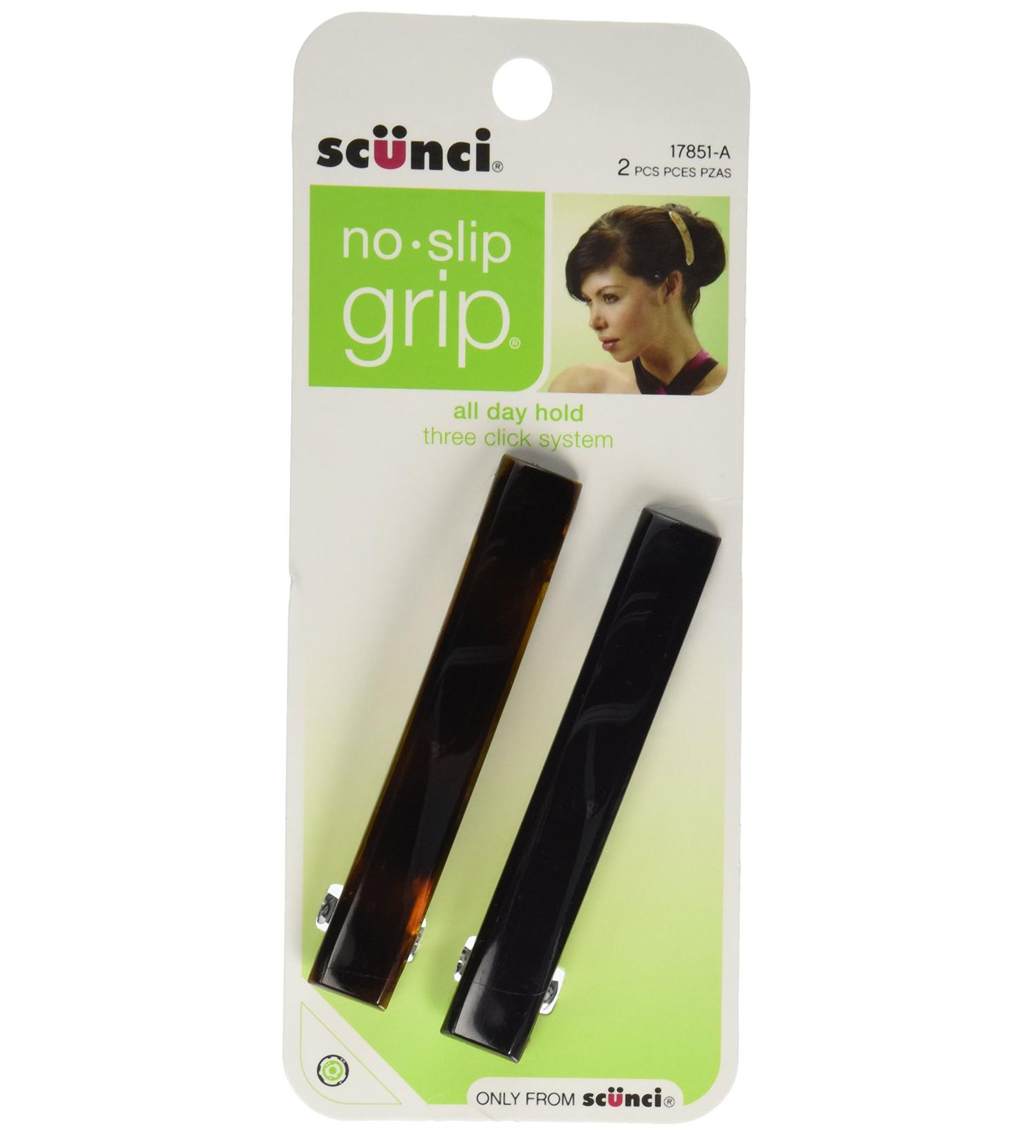 Scunci No-Slip Grip Auto Clasp Barrettes - Pack of 4 - Buy Online on GoSupps.com