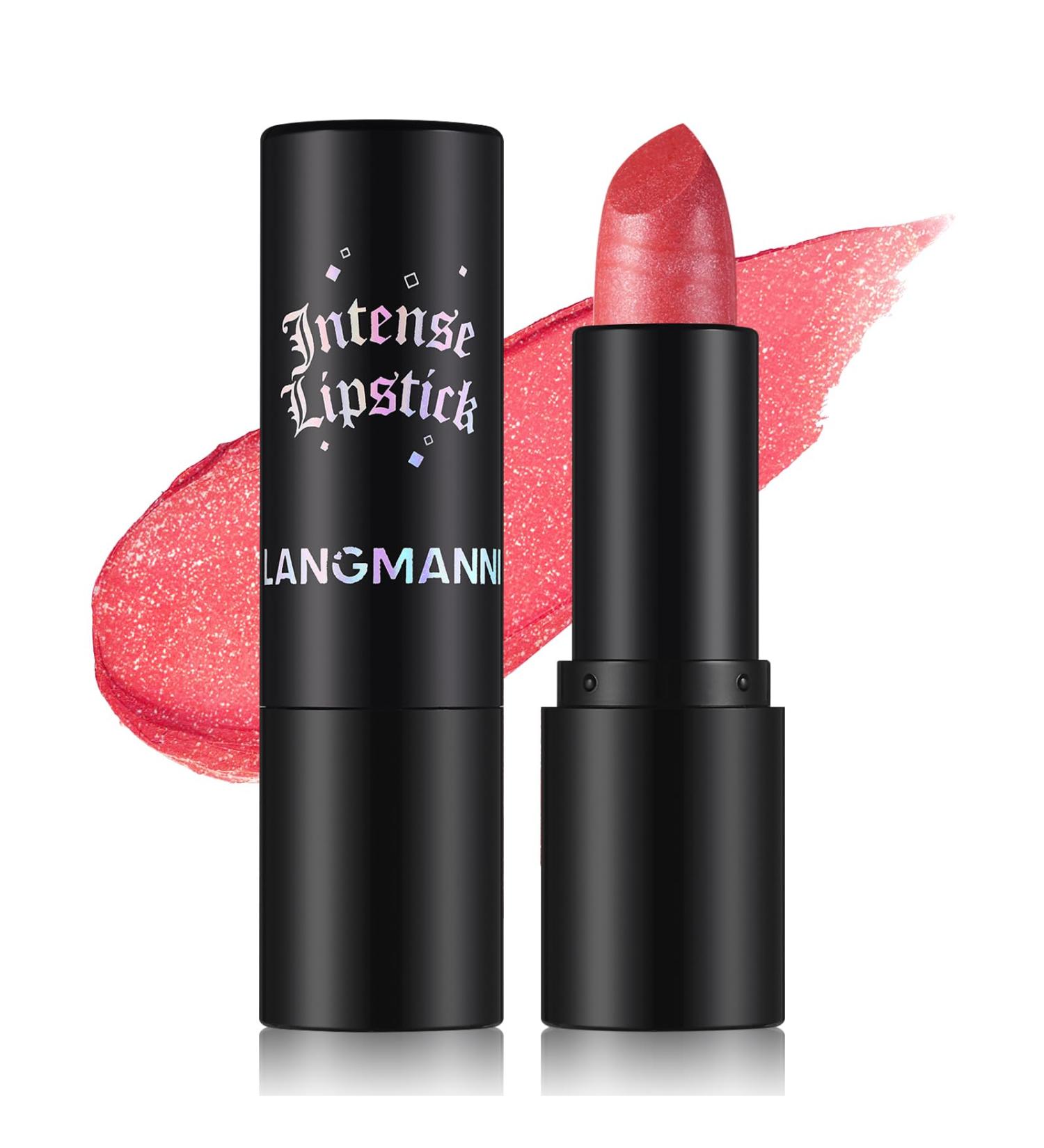 Shop High Shine Glitter Diamond Lipstick - Long Lasting Waterproof Moisturizer with Shimmer Metallic Finish | Coral Luster 05# | International Shipping Available - Buy Online on GoSupps.com