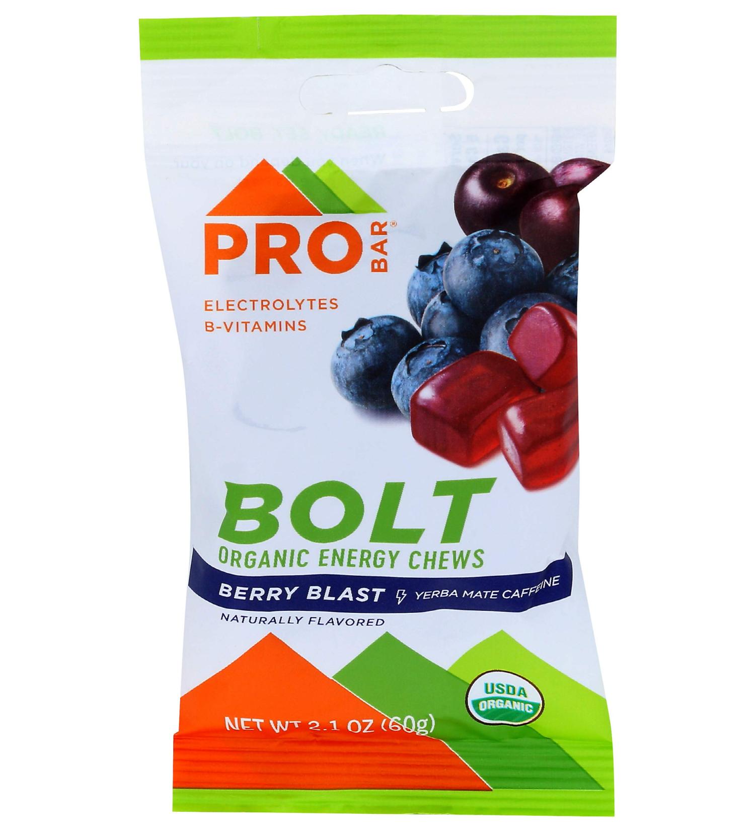 Probar Bolt Organic Energy Chews - Berry Blast 2.1 oz | Buy Online | International Shipping Available - Buy Online on GoSupps.com