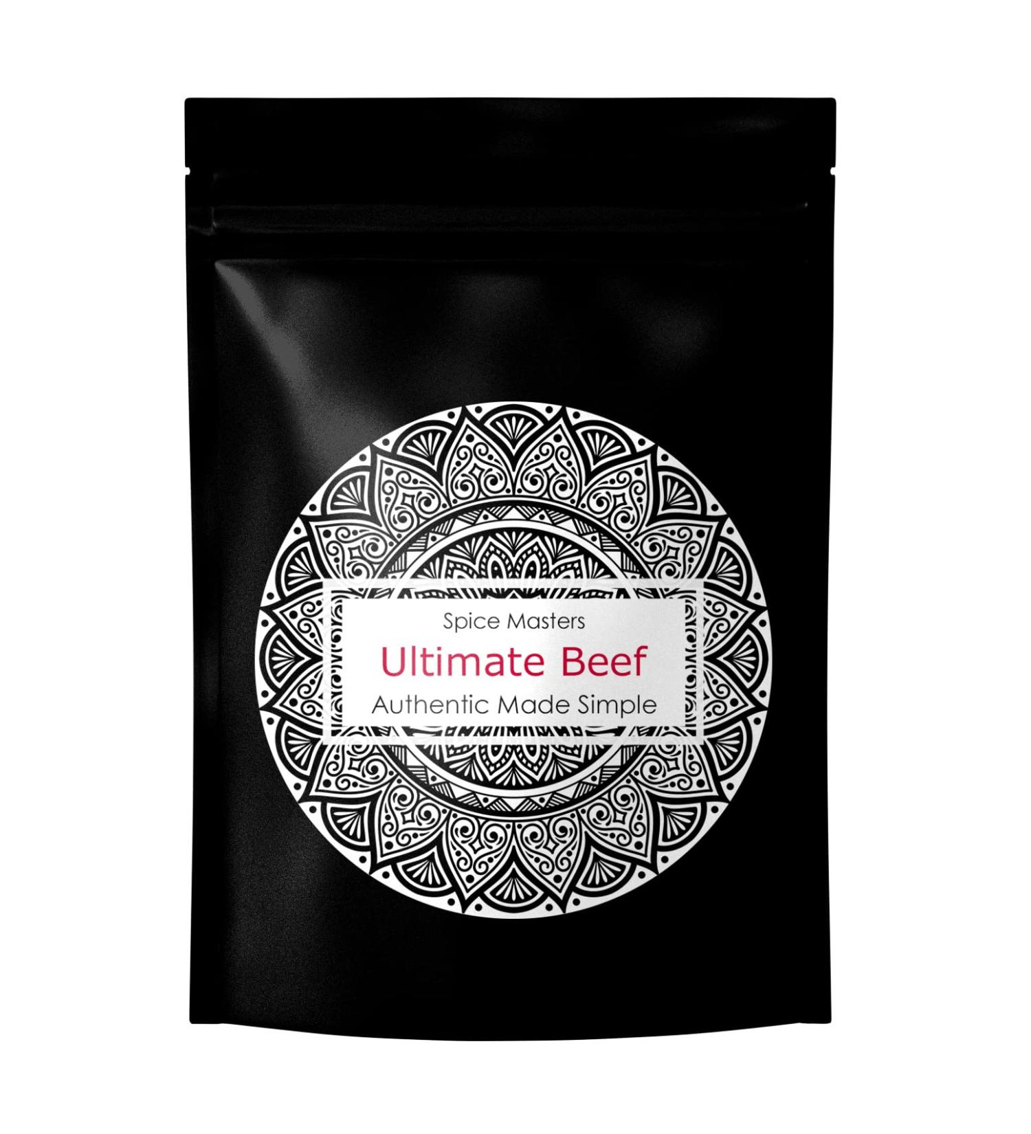 SPICE MASTERS Ultimate Beef Seasoning 50g - Premium Hand Blended Spices for Cooking, Frying, Roast Beef - BBQ Rubs and Spices in Convenient Resealable Pouch - Buy Online on GoSupps.com