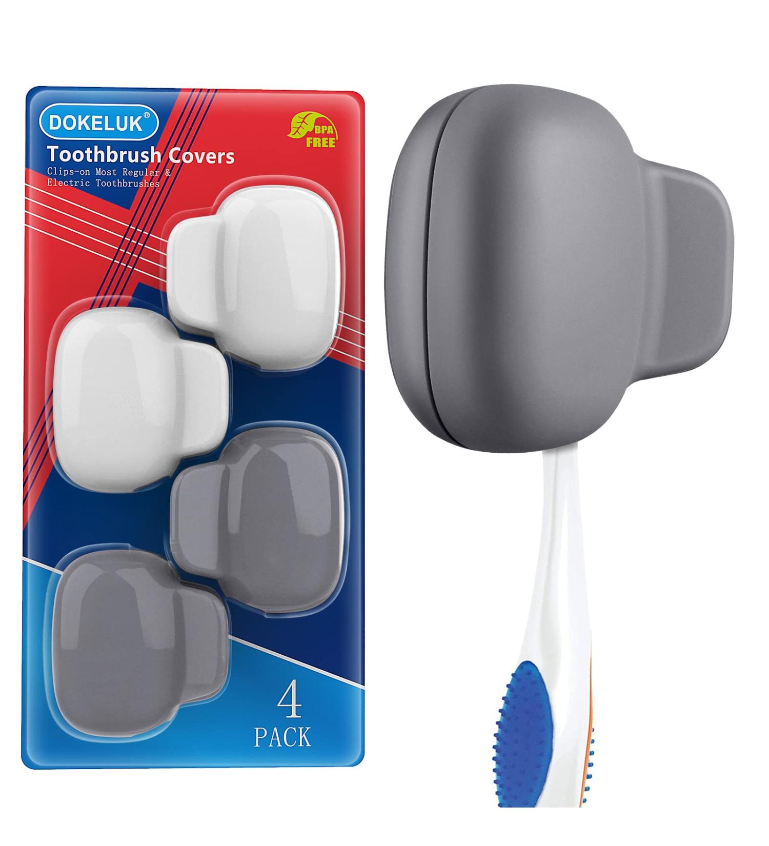 Toothbrush Covers 4-Pack Family Travel Case for Electronic & Manual Toothbrushes - Buy Online on GoSupps.com