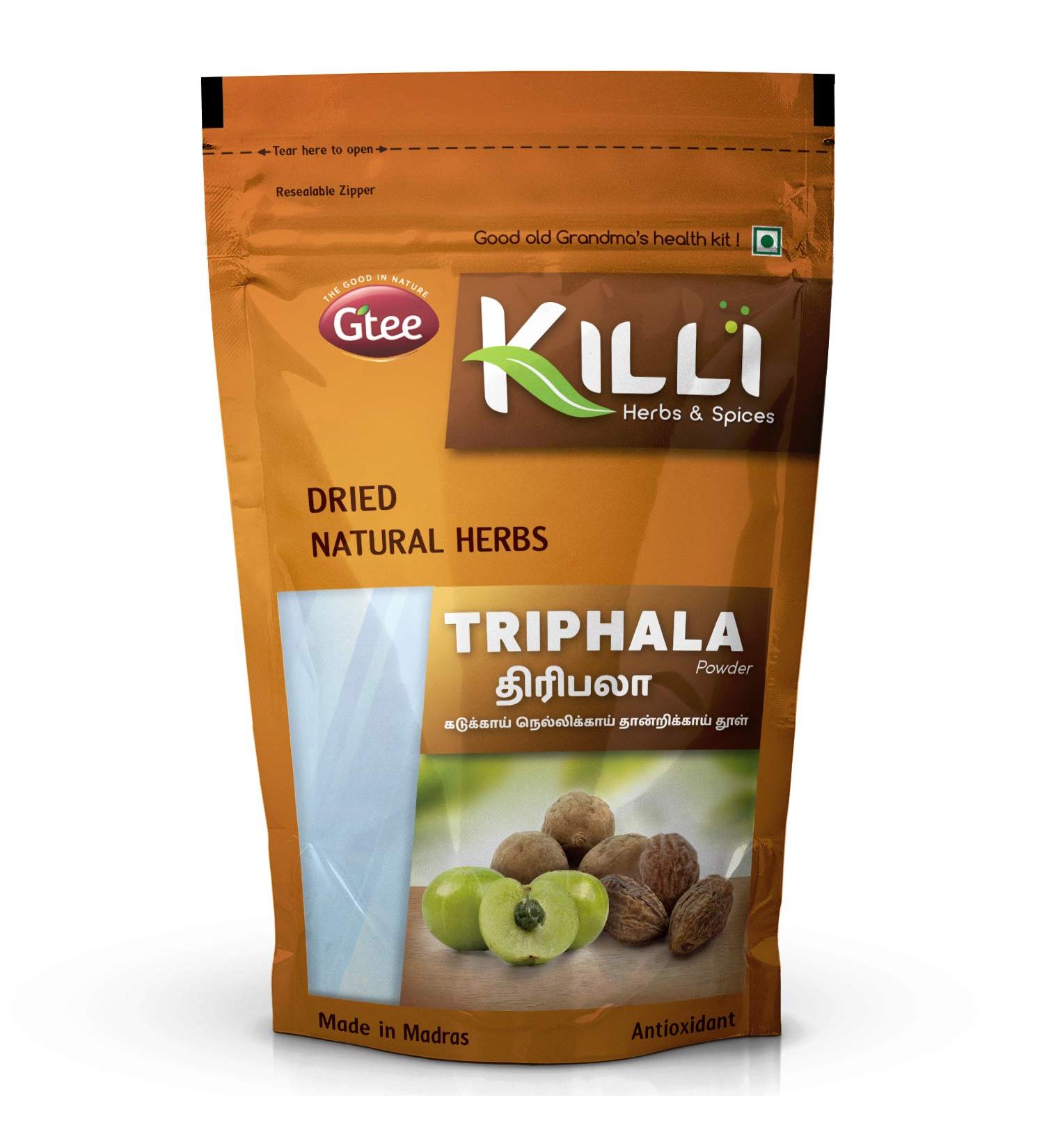 KILLI Triphala Powder (Amla Harad Baheda) 100g - Buy Online on GoSupps.com