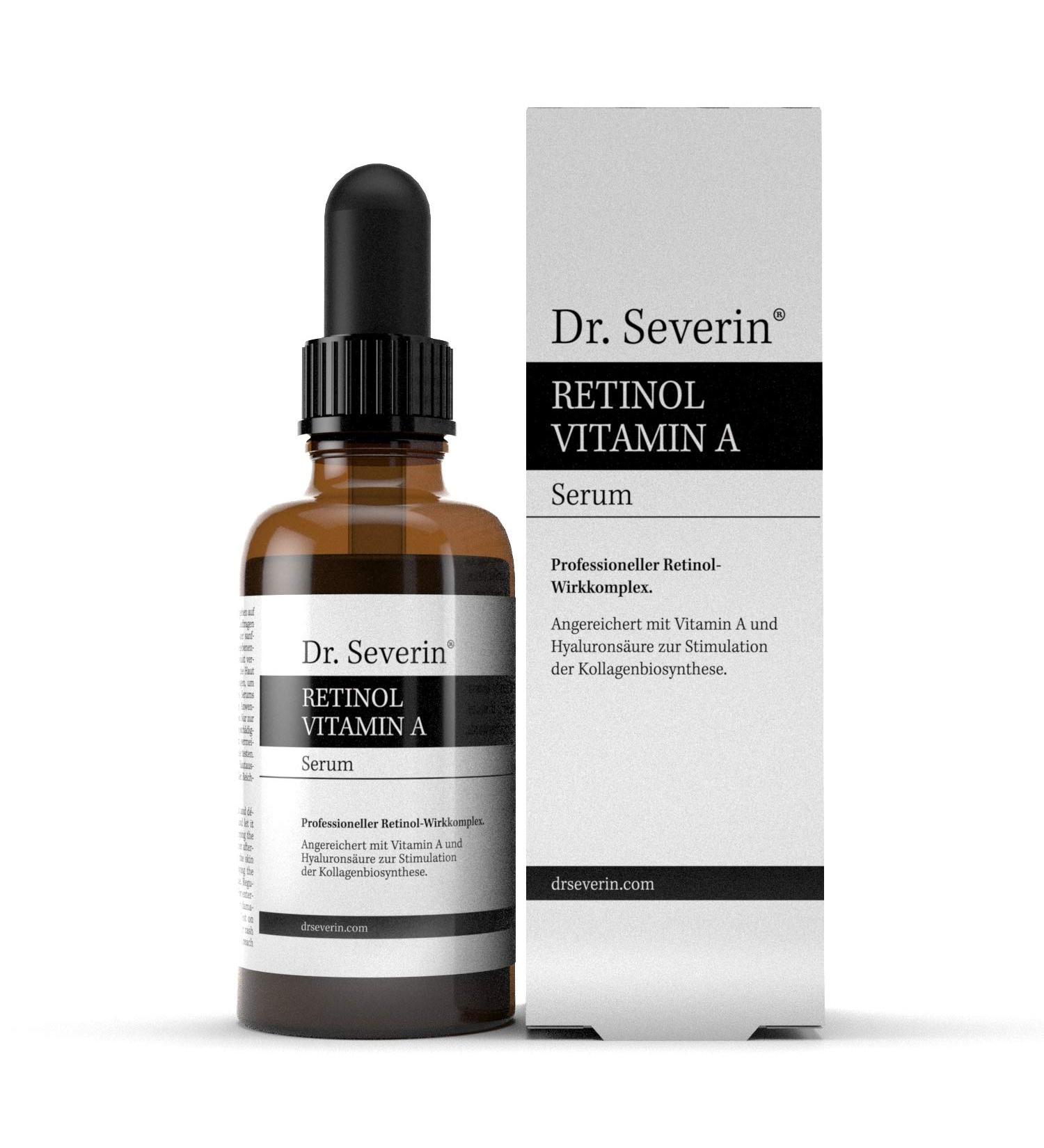 Dr. Severin Retinol Vitamin A Serum - Skin Booster with Hyaluronic Acid for Anti-Aging & Acne Treatment | Collagen Production Day & Night Care - Buy Online on GoSupps.com