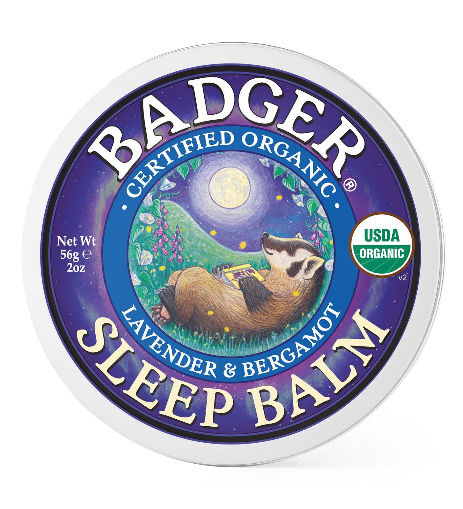 Badger Organic Sleep Balm - Lavender & Bergamot 2 oz | Natural Relaxation & Sleep Aid - Buy Online on GoSupps.com