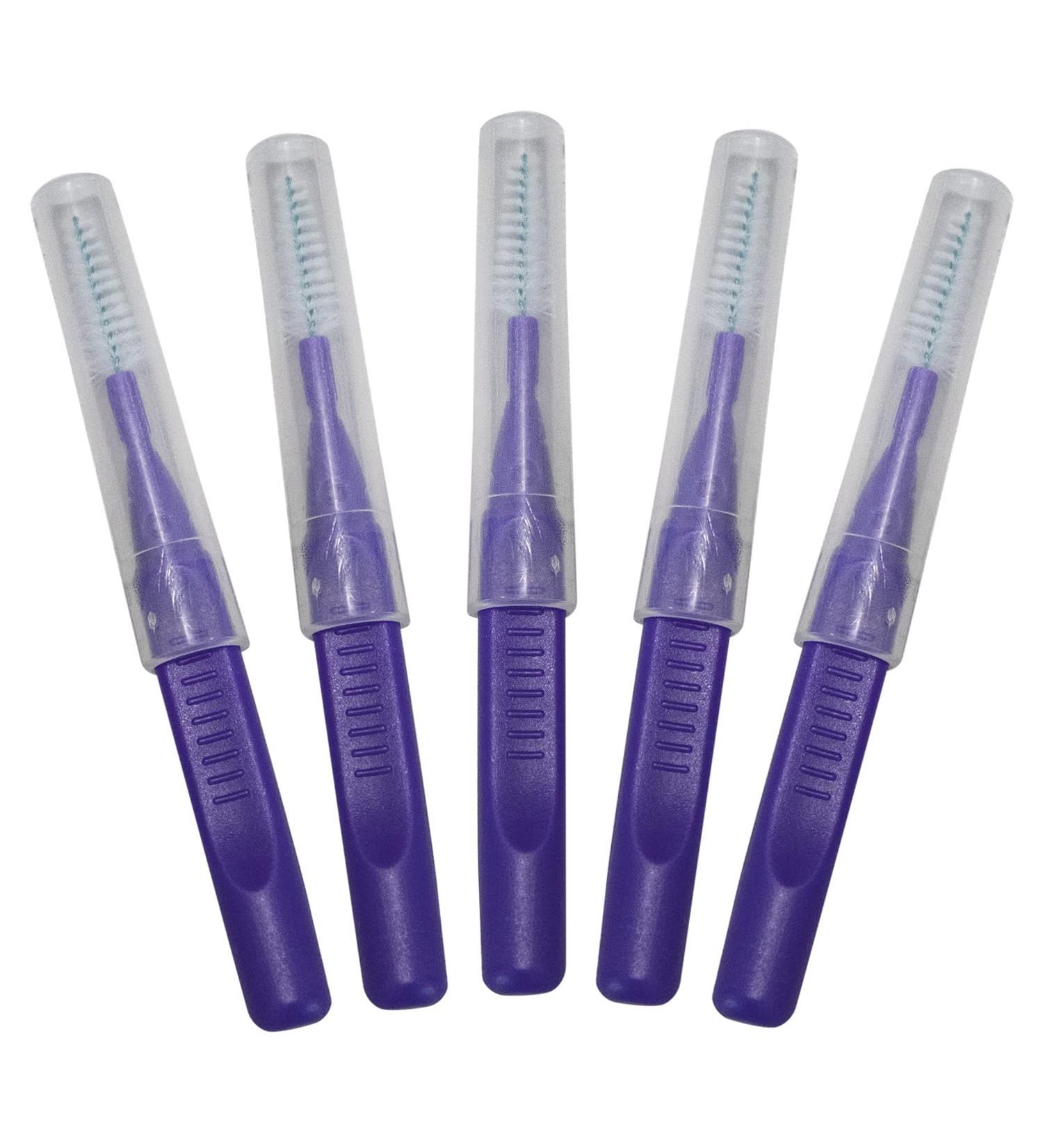 Premium Interdental Brushes - Professional Cleaners for Tight Teeth | 100 Pack ProxyBrush by Vivid (0.8mm Purple) - International Shipping Available - Buy Online on GoSupps.com