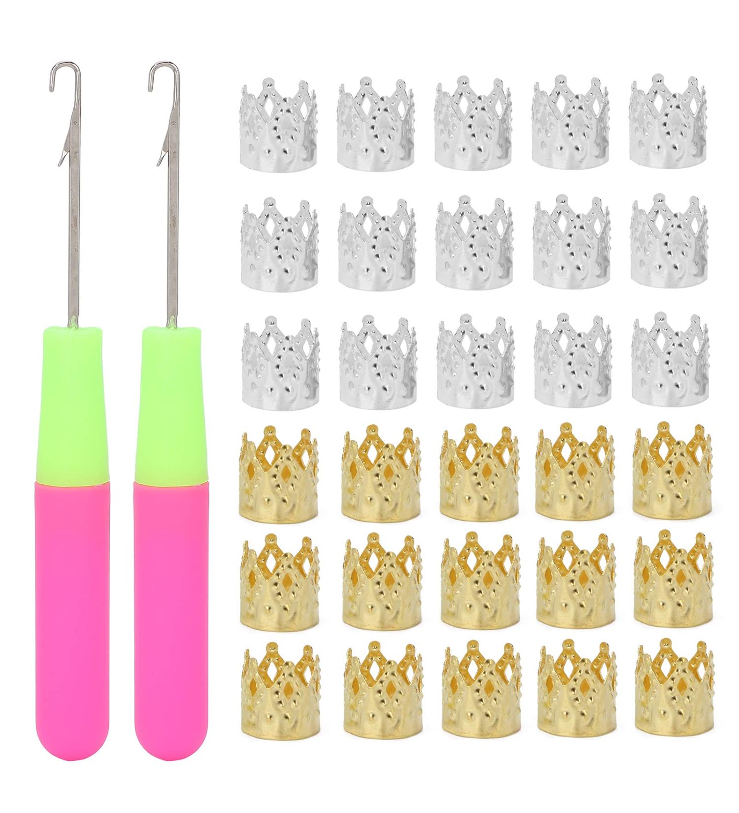 Dreadlocks Tool Set | Crochet Needles Latch Hook & Hair Rings | International Shipping - Buy Online on GoSupps.com