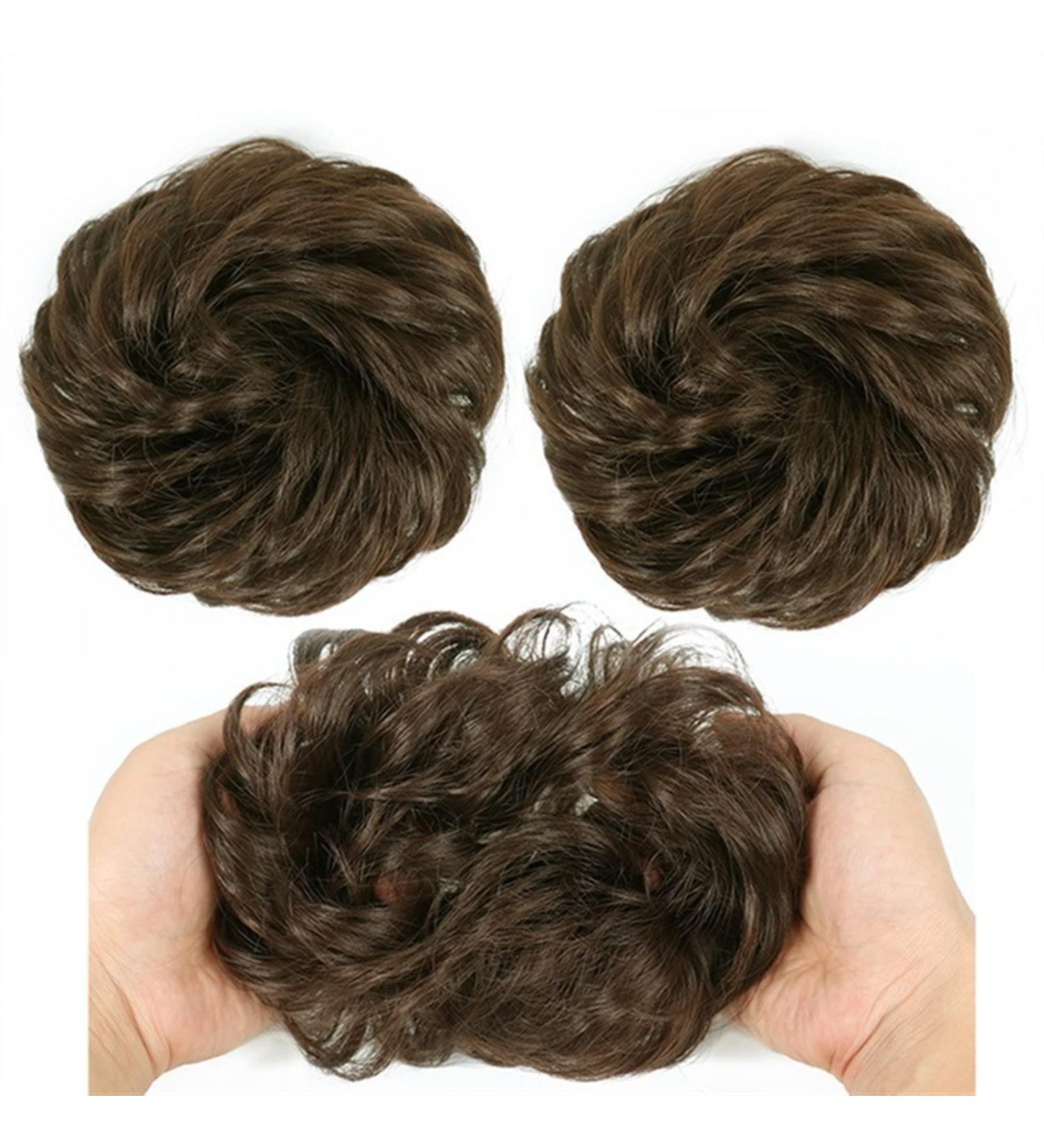 Hair Chignon Synthetic Bun Messy Bun Donut Bun Curly Bun with Elastic Rubber Band Ponytail Extensions Hair Bun for Women Messy Bun Hair Piece (Color : 4) - Buy Online on GoSupps.com