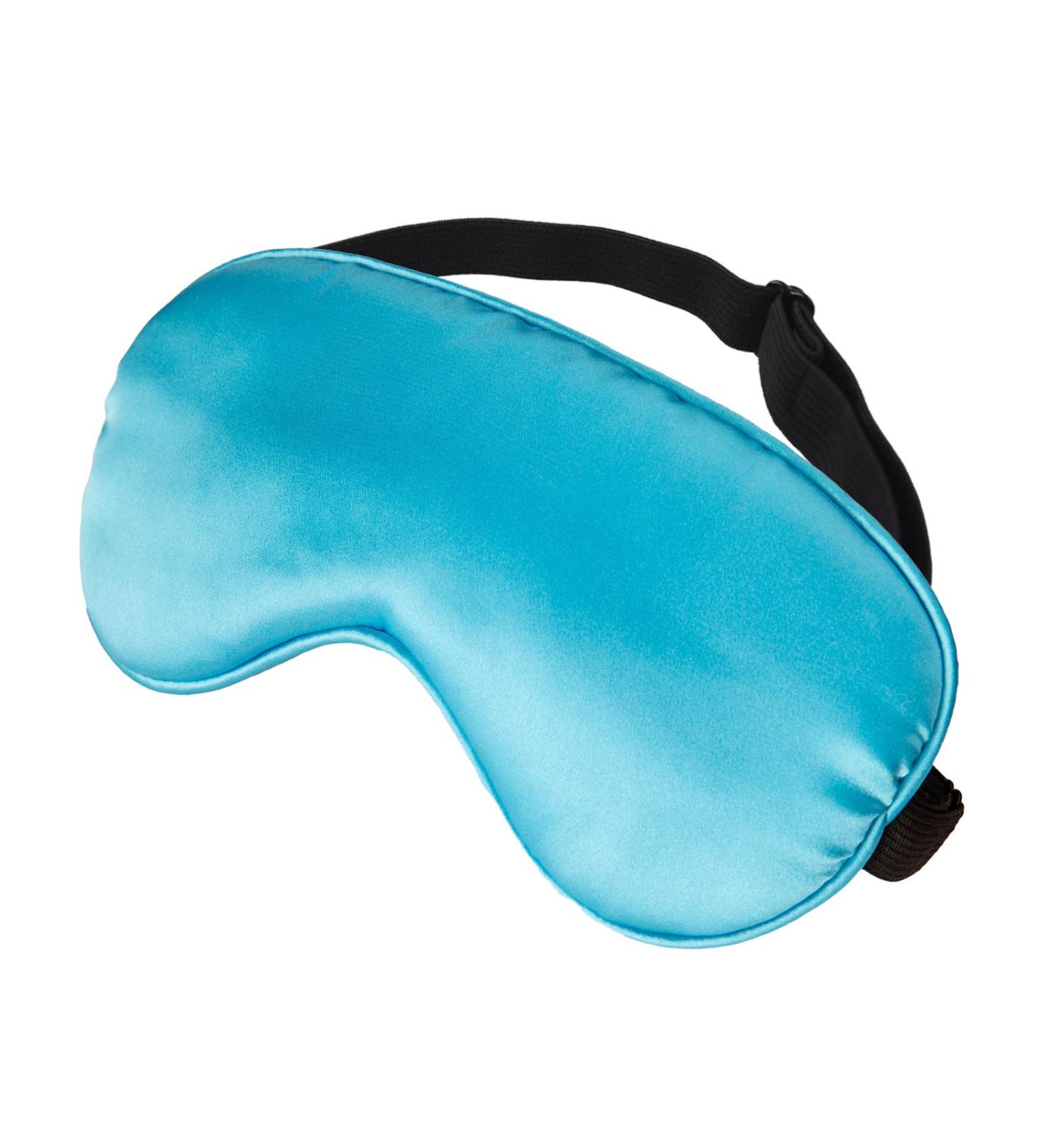 Silk Satin Sleep Mask for Women Men - Adjustable Strap, Sky Blue - Buy Online on GoSupps.com
