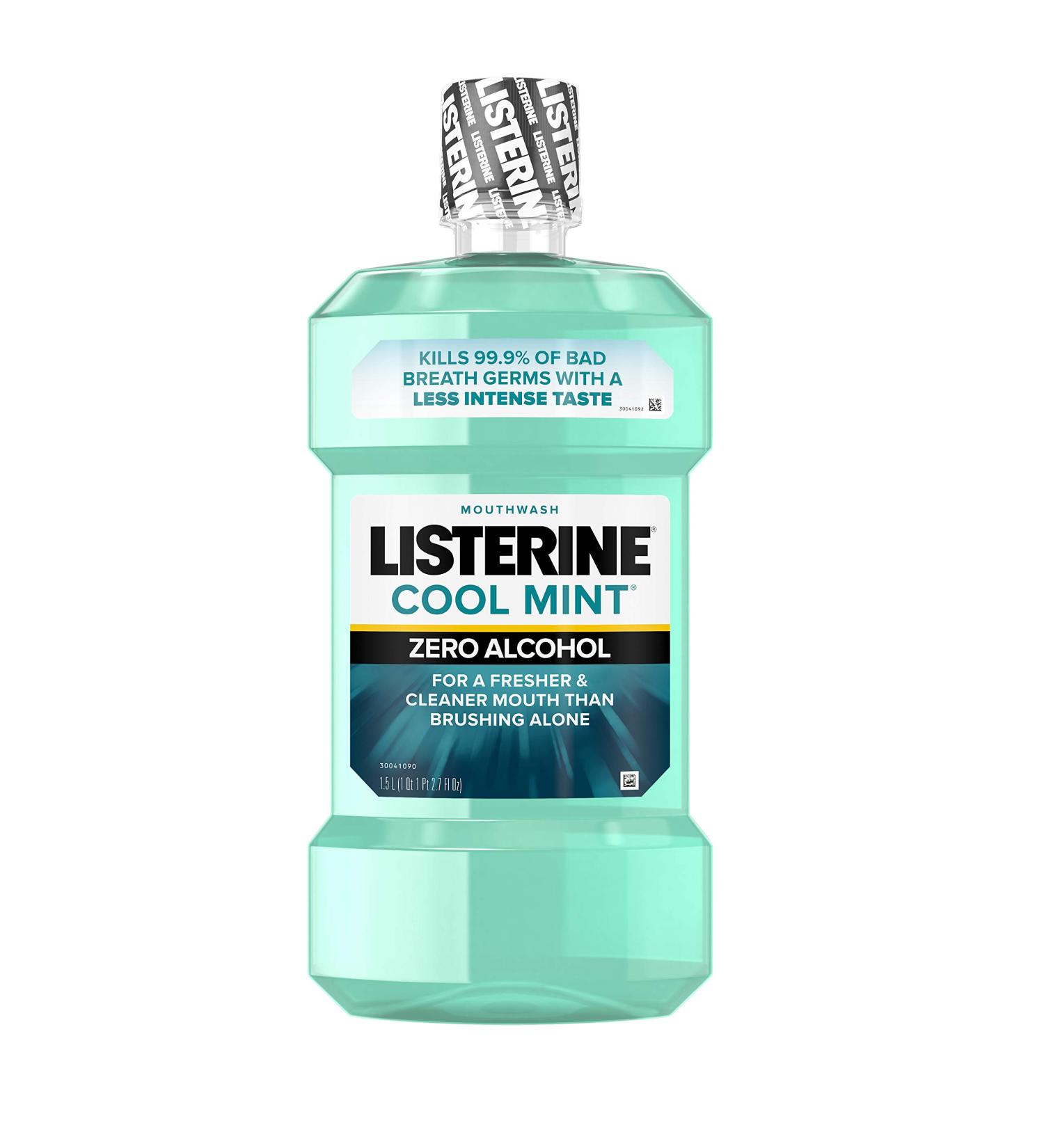 Listerine Zero Clean Mint Mouthwash 1.5L - Fresher Breath & Good Oral Hygiene - Buy Online on GoSupps.com