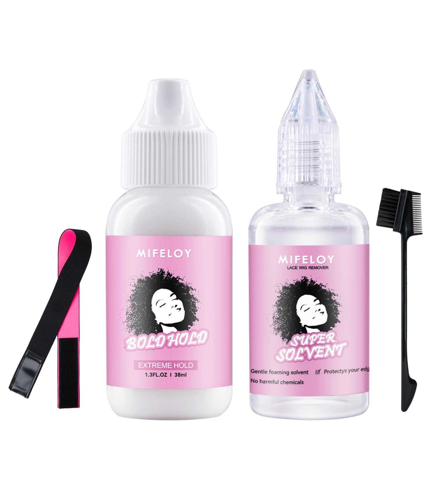 4-Piece Wig Set | Invisible Wig Glue & Remover | Lace Melting Band & Edge Brush | Beginner Cosplay Kit for Women & Girls - Buy Online on GoSupps.com