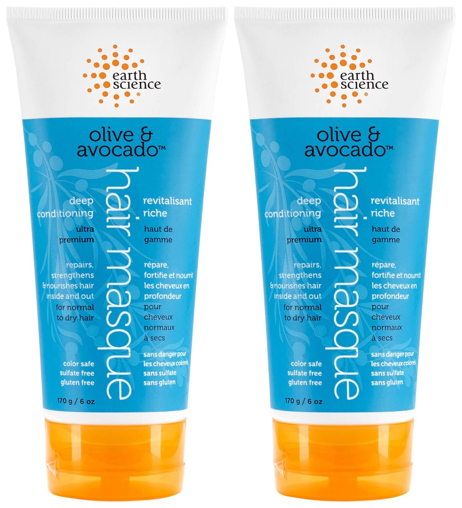 Buy Earth Science Olive & Avocado Deep Conditioning Hair Masque - 2 Pack for Normal to Dry Hair | International Shipping Available - Buy Online on GoSupps.com