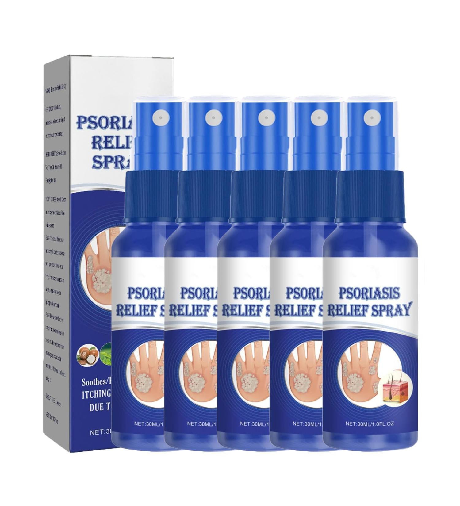 Herbal Psoriasis Relief Spray Set for Skin Plaque Psoriasis - 5PCS - Buy Online on GoSupps.com