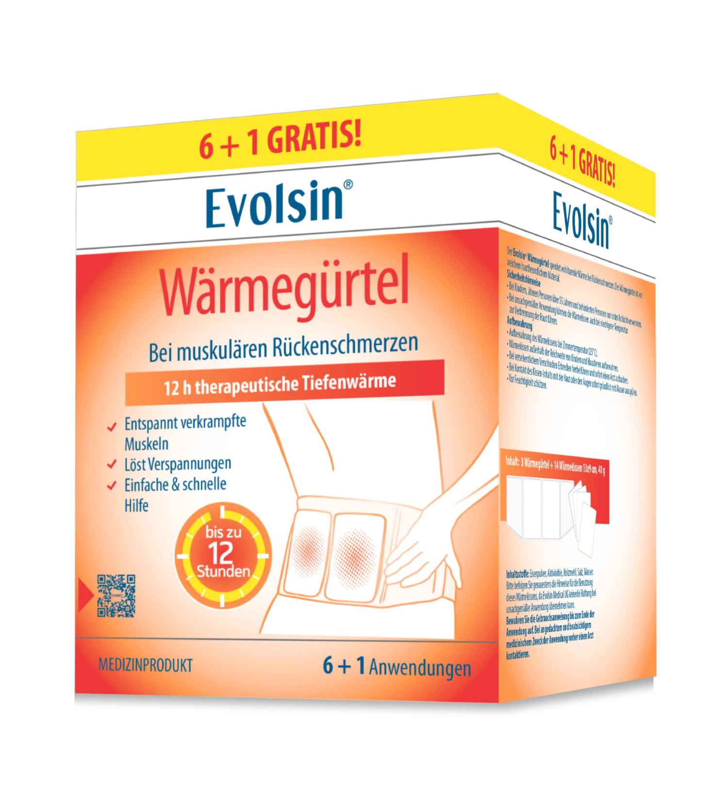 Buy Evolsin Thermal Belts - 12h Deep Heat Therapy for Muscle Pain Relief | Chemical-Free Kidney Warmer | Instant Use - 7 Applications - Buy Online on GoSupps.com