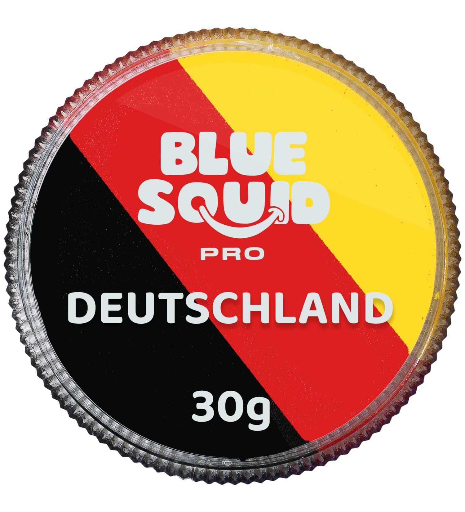 Blue Squid Pro Face & Body Paint - Black Red Yellow Split (30g) | Ideal for Adults Kids Carnival & SFX - Buy Online on GoSupps.com