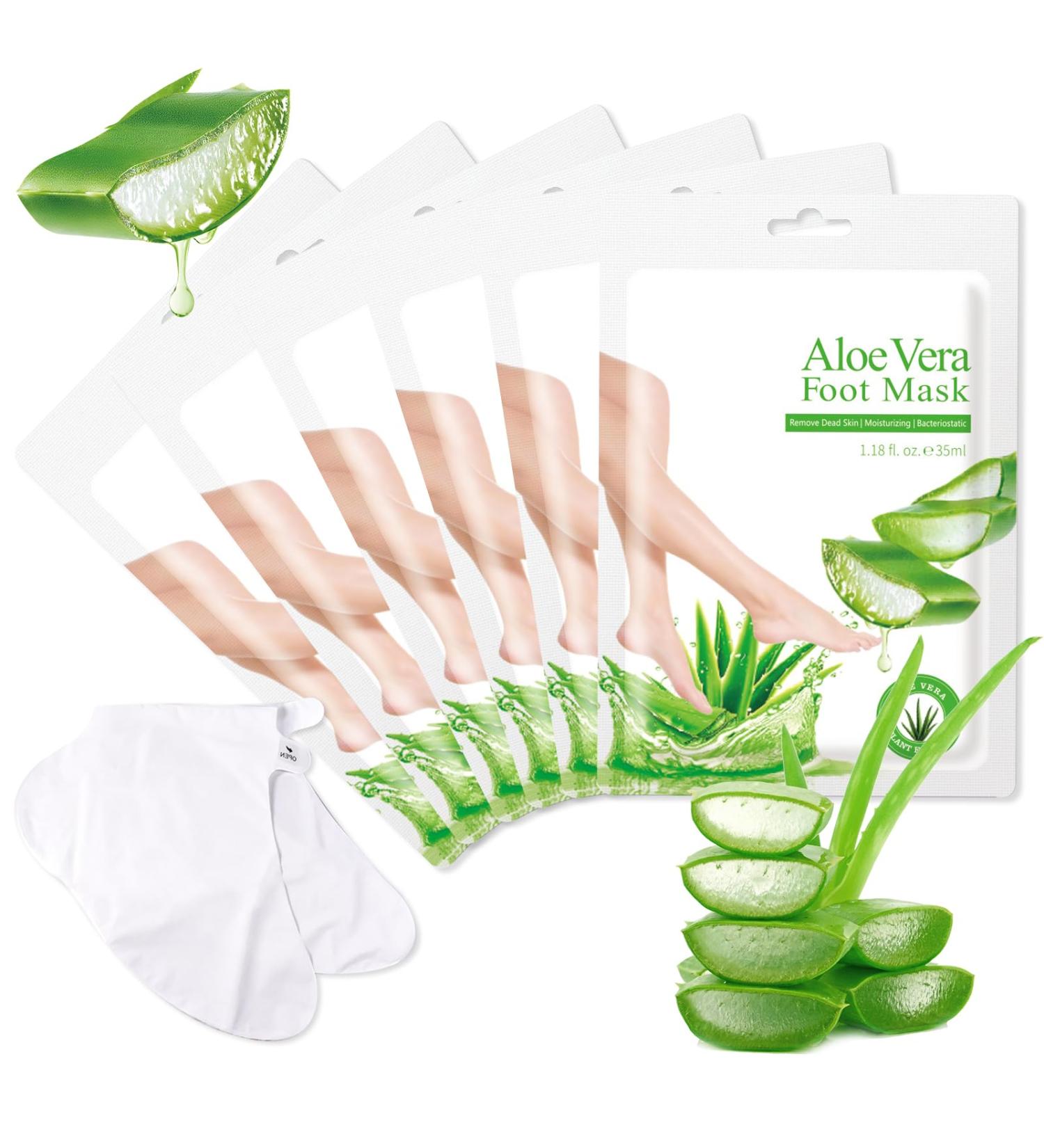 PAYFULLY callus socks 6 pairs of foot masks aloe vera foot masks moisturizing care callus socks for dry and cracked feet callus remover socks for women and men - Buy Online on GoSupps.com