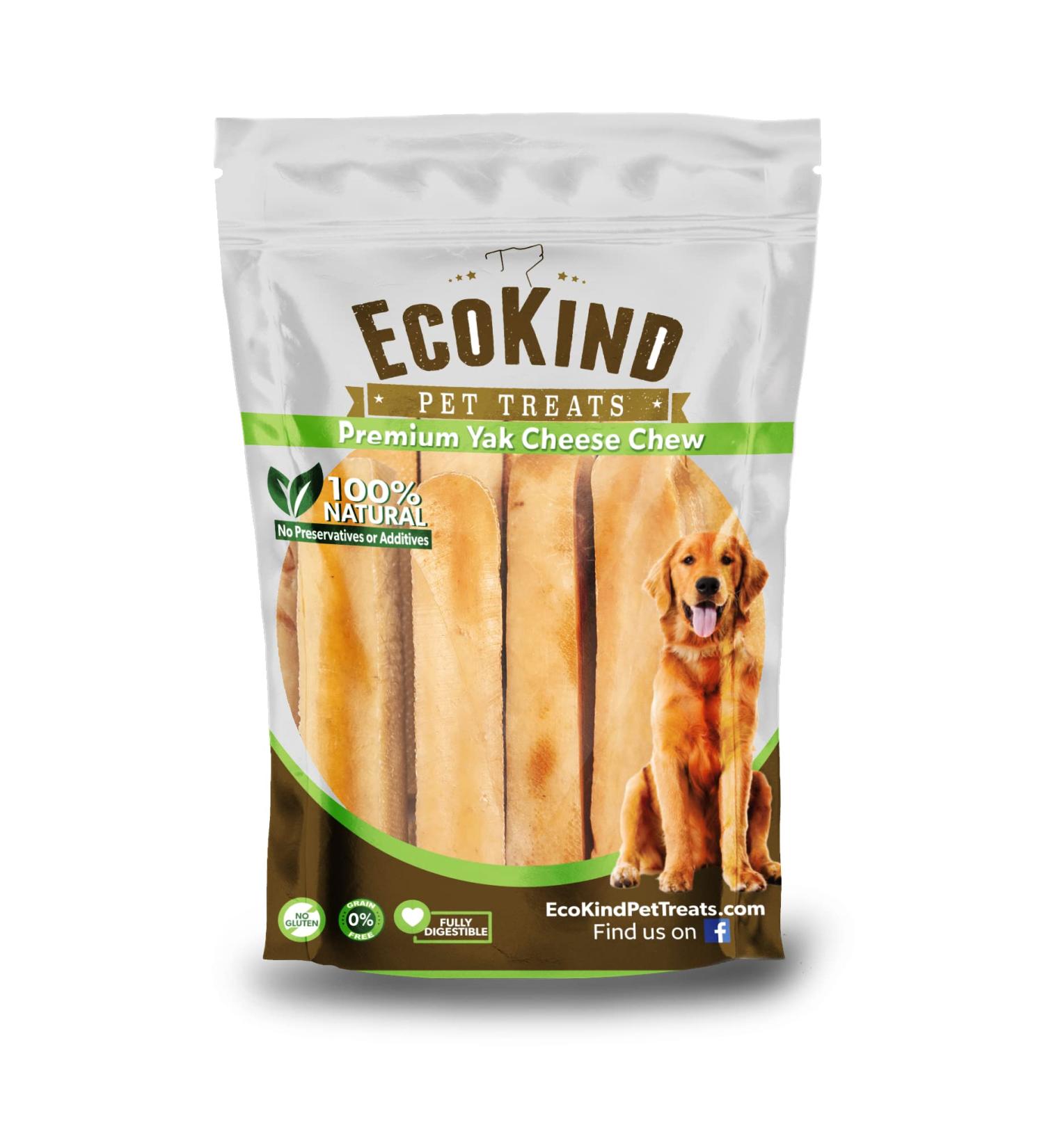 EcoKind Pet Treats Premium Gold Yak Chews 1 lb. Bag - All Natural Himalayan Yak Cheese Dog Chews for Small to Large Dogs - Keeps Dogs Busy Indoors & Outdoors - Buy Online on GoSupps.com