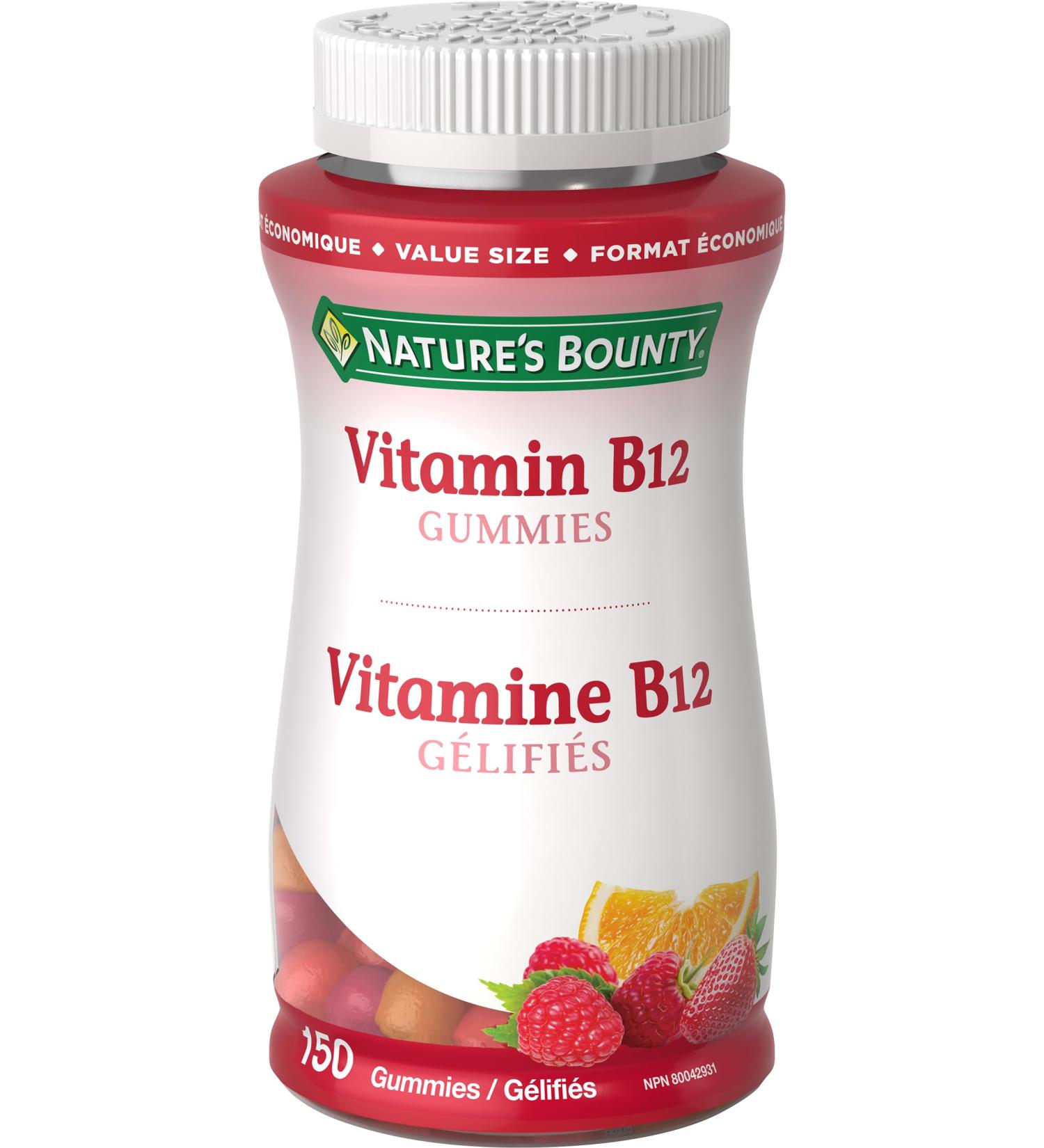 Nature's Bounty Vitamin B12 Supplement Helps maintain good health Value Size 150 Gummies - Buy Online on GoSupps.com