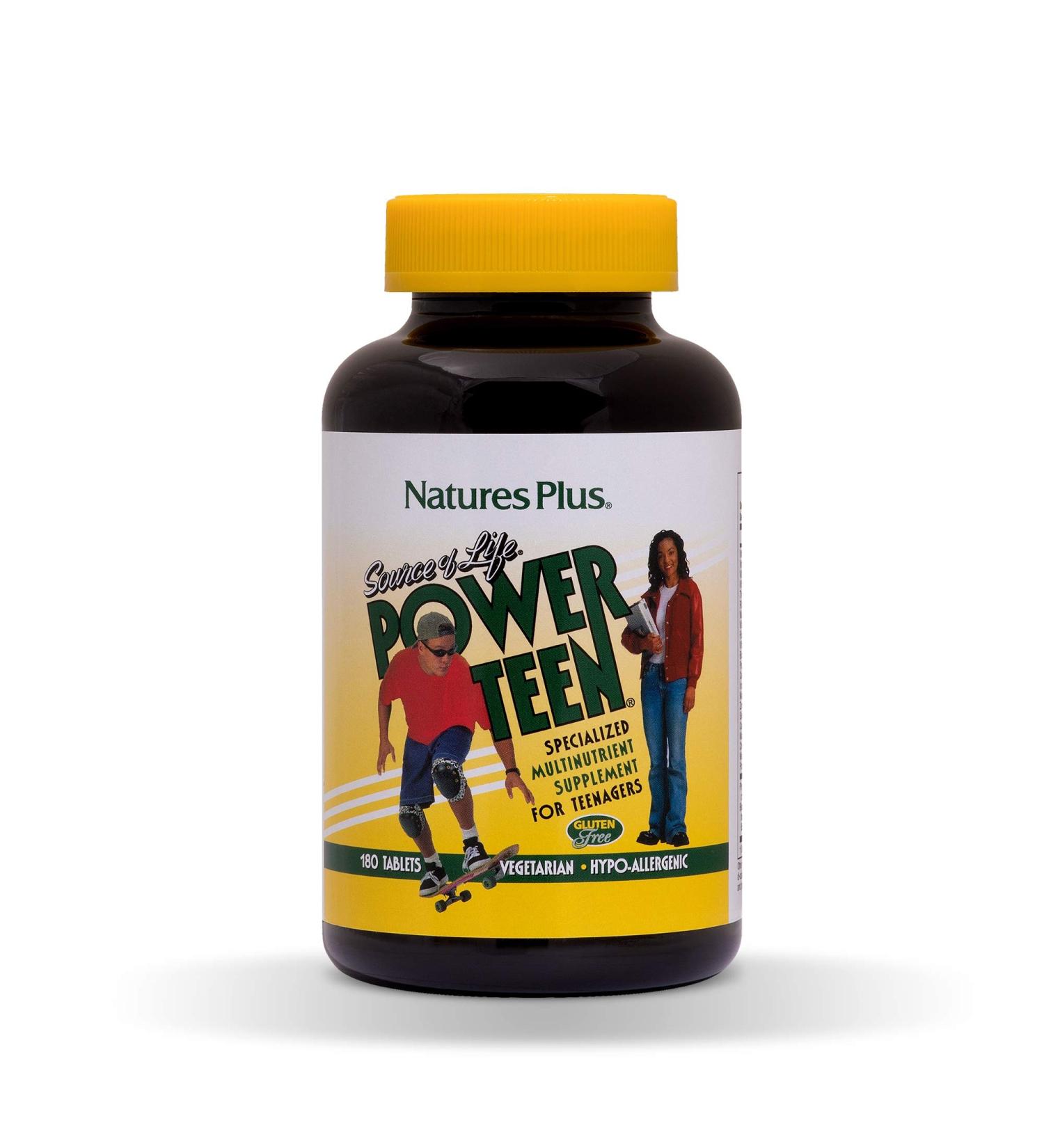 Nature's Plus Source of Life Power Teen - 180 Tablets for Optimal Health - Buy Online on GoSupps.com