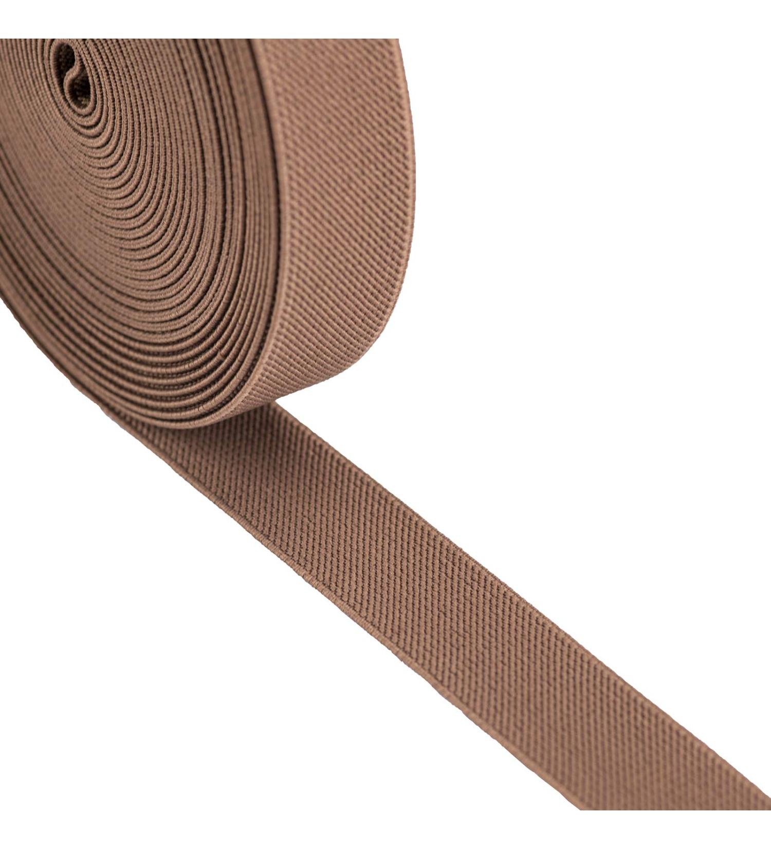 Strapcrafts 1-Inch by 5-Yard Khaki Colored Double-Side Twill Non-Roll Wowen Elastic 93030
