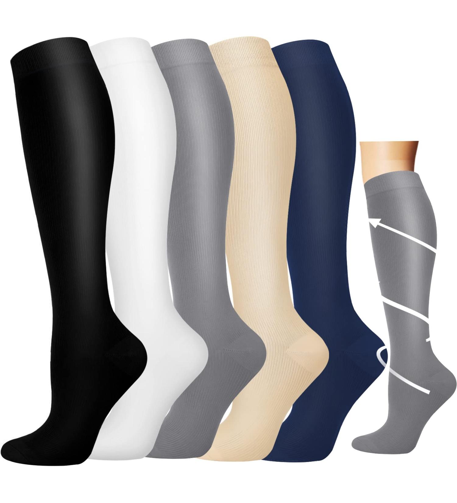 Buy Medical Compression Stockings for Men & Women - 20-30 mmHg Knee High Socks Multi011 Small-Medium | International Shipping Available - Buy Online on GoSupps.com