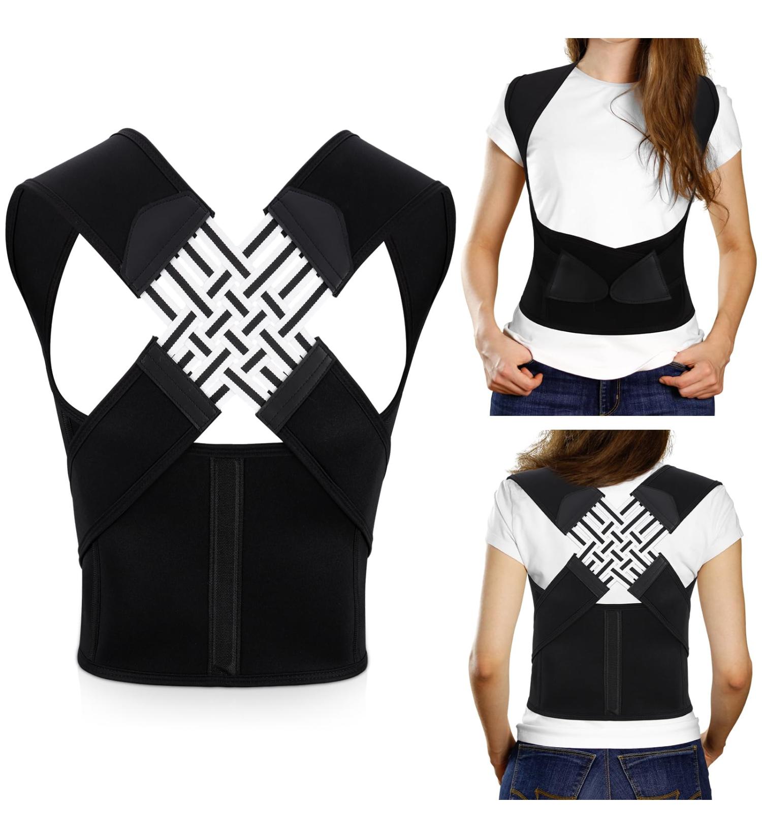 Adjustable Backure Belt for Posture | Backrest Trainer for Men & Women | XL Back Support for Home & Office Fitness - Buy Online on GoSupps.com
