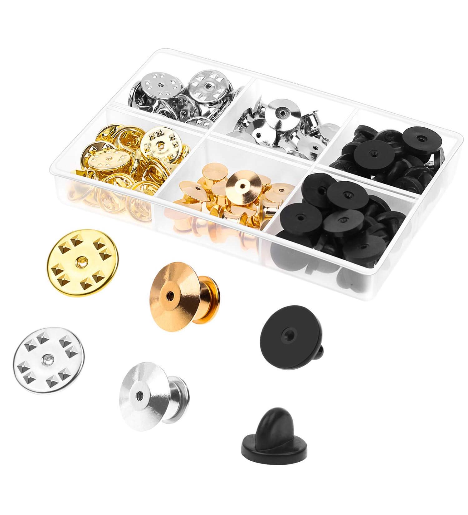 Selizo 84pcs Locking Pin Backs for Disney, Lapel, Enamel, Brooch, and Hat Pins - Assorted Styles - Buy Online on GoSupps.com