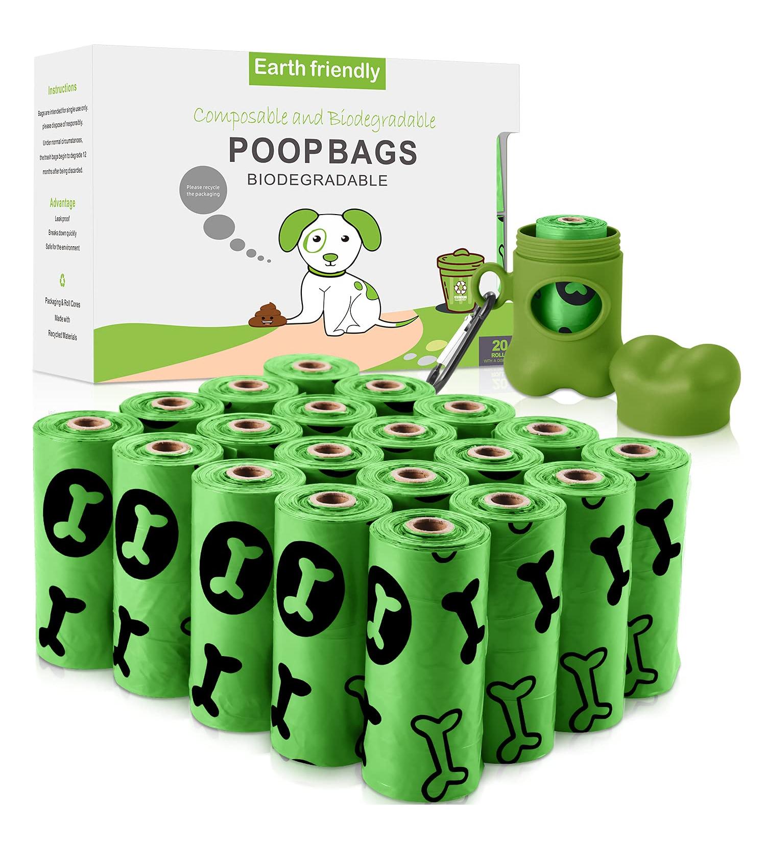 Nestling 300 Dog Poop Bags with Dispenser | Super Strong, Leak Proof & Biodegradable | Green Dog Waste Bags - Buy Online on GoSupps.com
