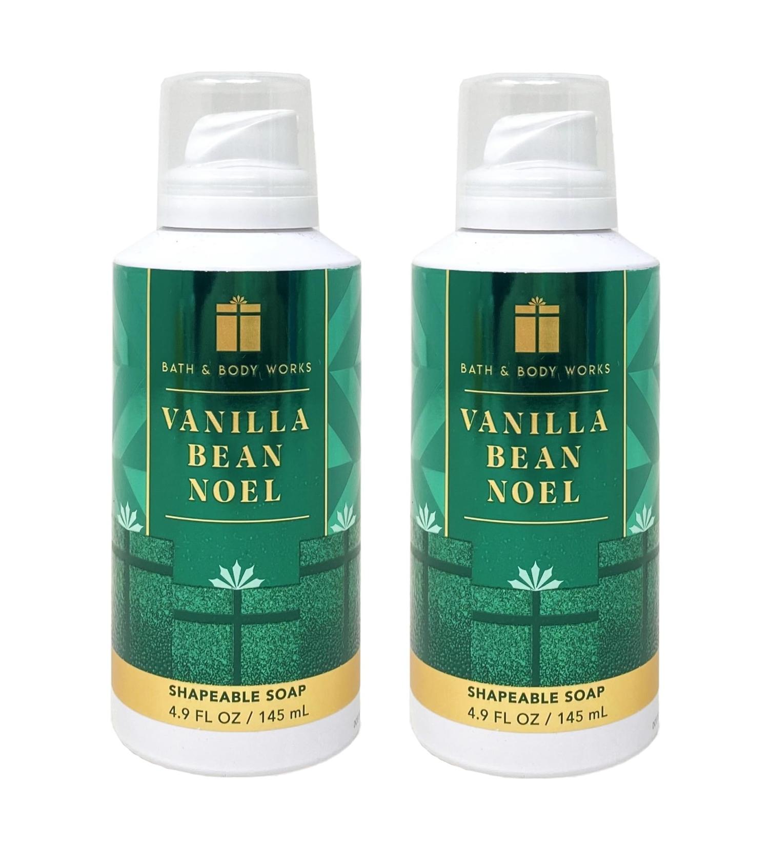 Bath and Body Work Vanilla Bean Noel Shapeable Soap 2 Piece Set - 4.9 fl oz / 145 mL each green