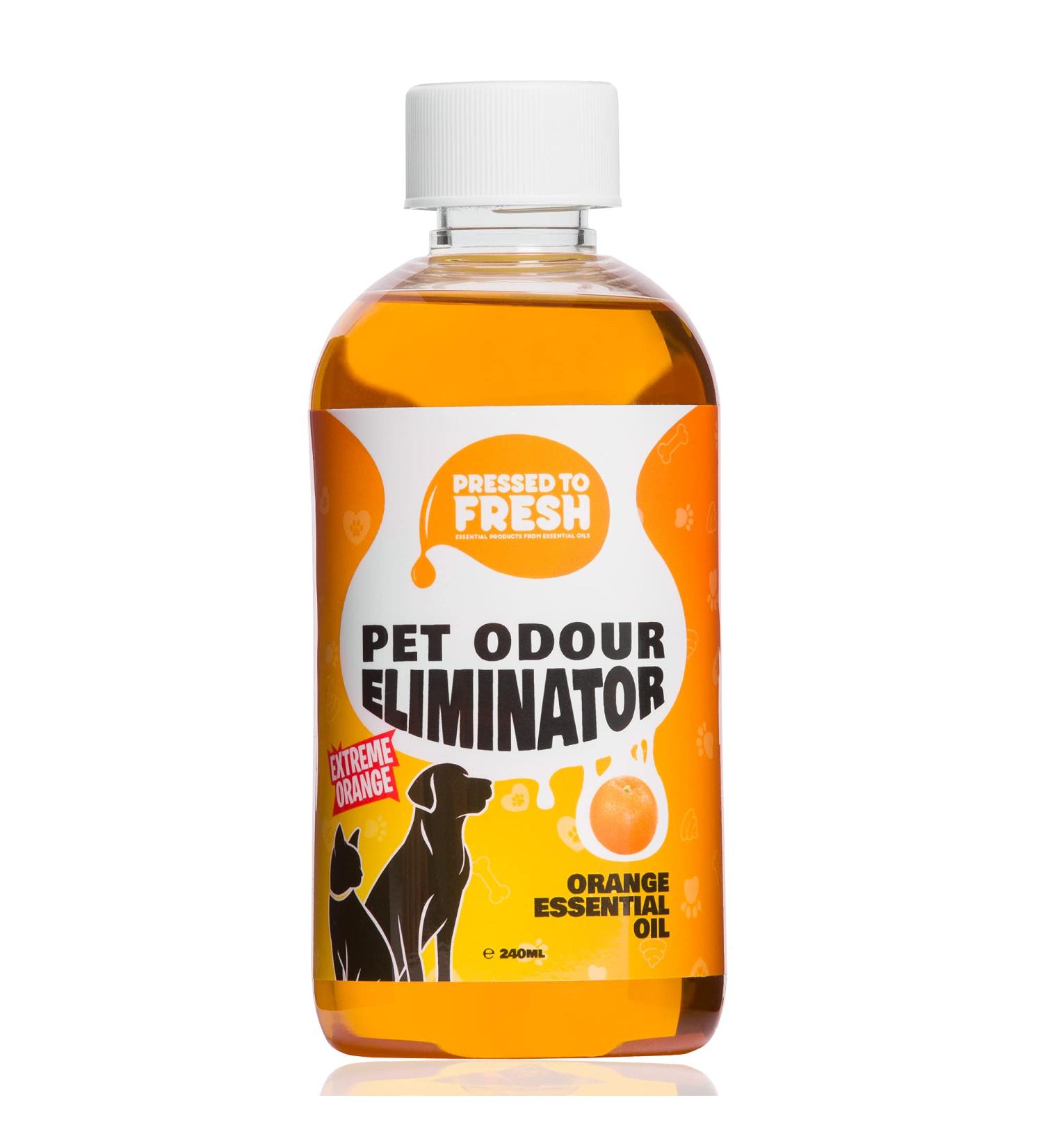 Pet Urine Odour Eliminator & Neutraliser - Natural Cold Pressed Orange Oil Enzyme Cleaner - Makes 4 Litres - Cleans Dog & Cat Smells Carpet Bins Litter Trays - Pet Deodoriser & Repellent - Buy Online on GoSupps.com